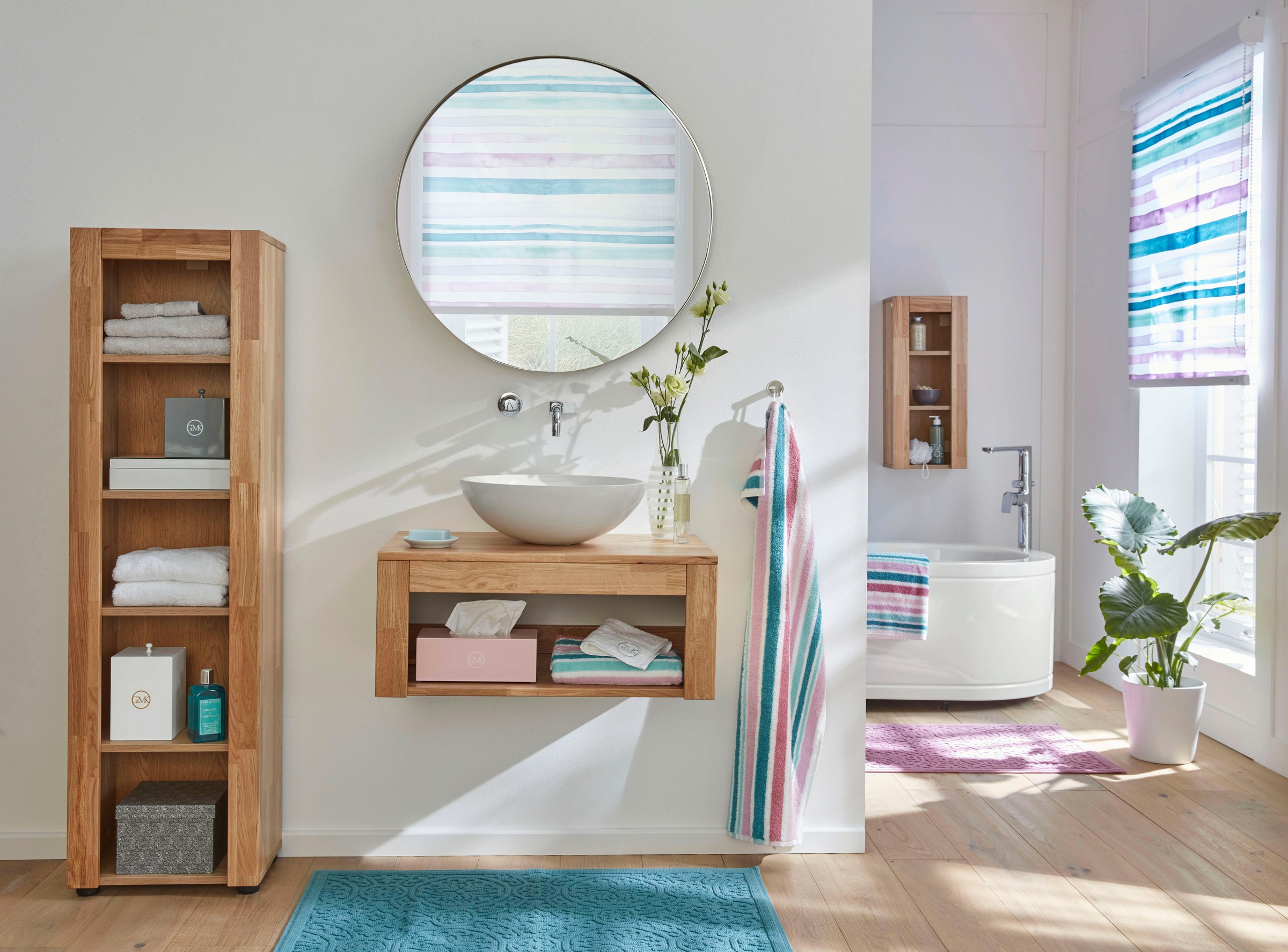 Guido Maria Kretschmer Home&Living Badematte »Garden Pastels«, rutschhemmend beschichtet, fußbodenheizungsgeeignet-schnell trocknend-strapazierfähig, Badteppich, Hoch-Tief-Effekte, auch als 2 tlg. Set erhältlich
