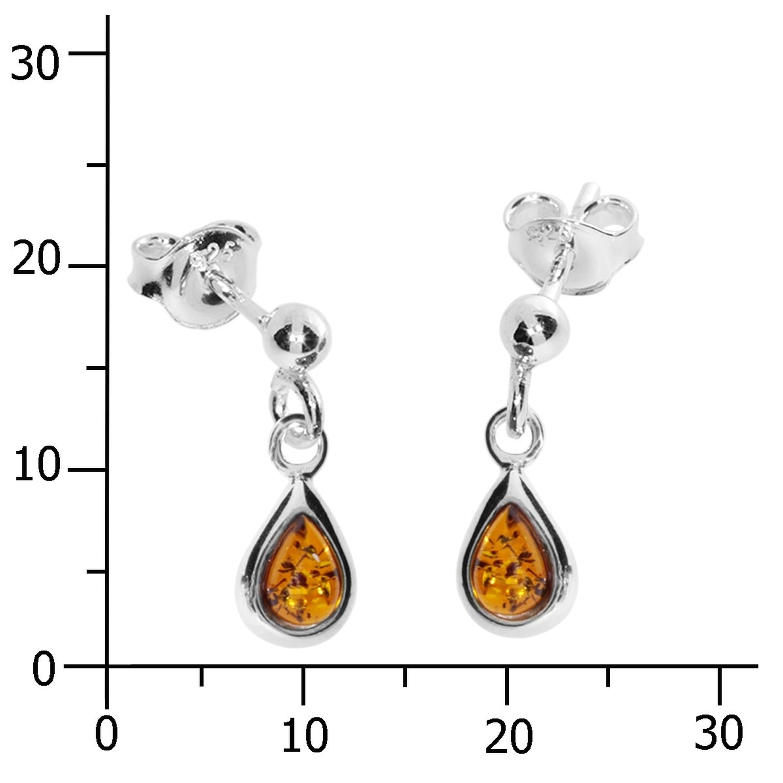 OSTSEE-SCHMUCK Paar Ohrhänger »Ostsee-Schmuck Ohrhänger Classic 6 x 4 mm«