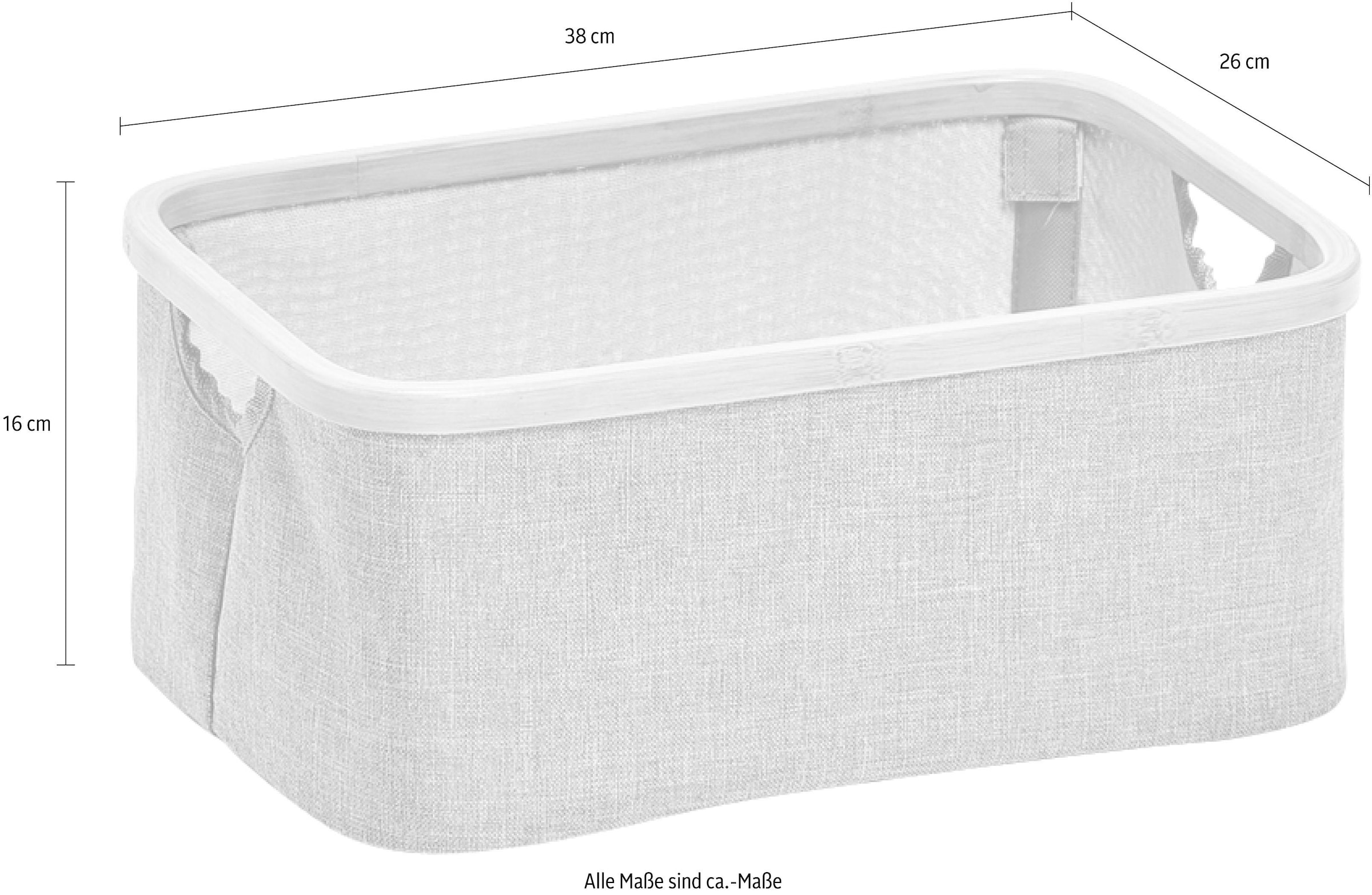 Zeller Present Aufbewahrungsbox, dekorative aufbewahrung mit Bambus Rahmen