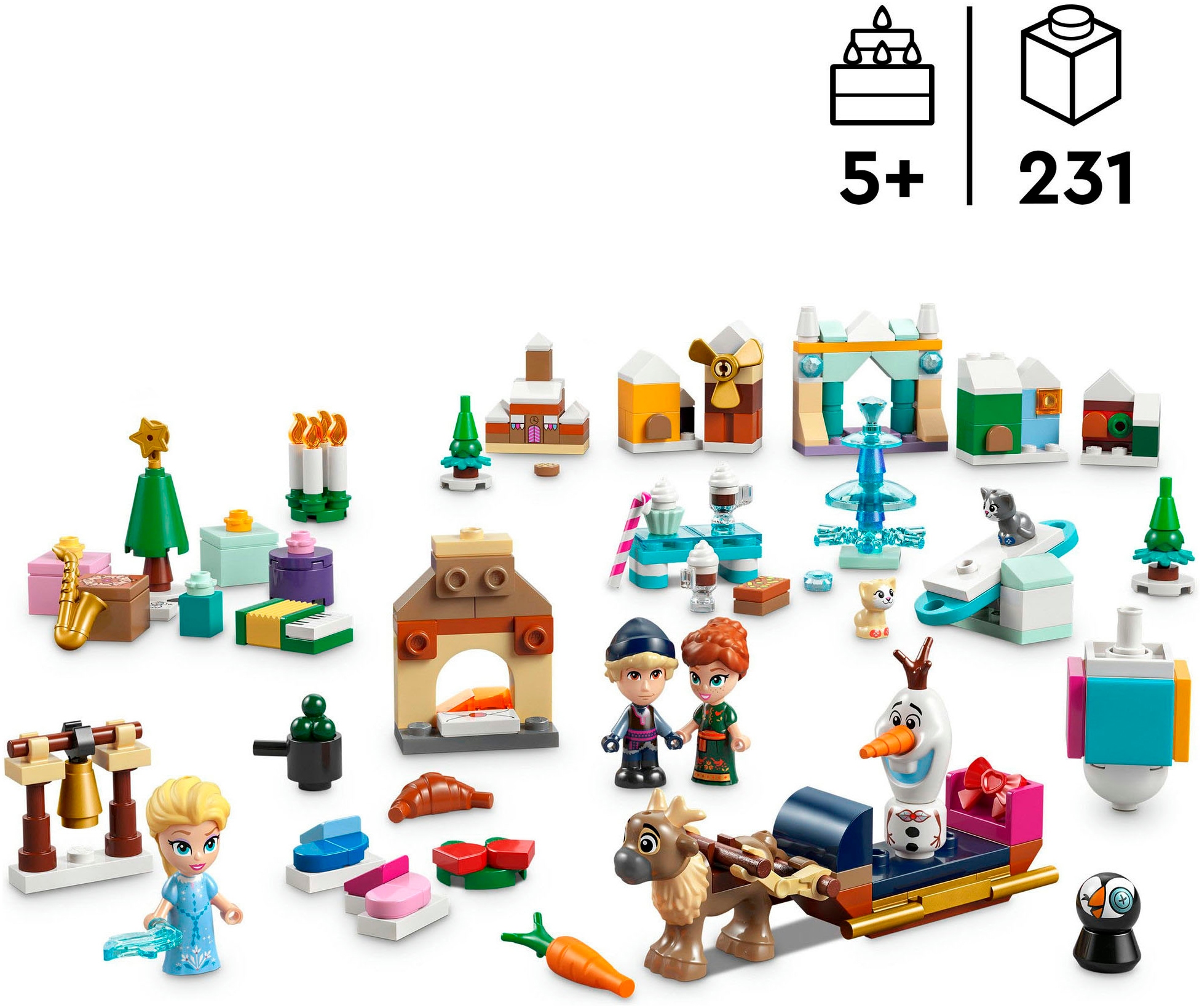 LEGO® Spielzeug-Adventskalender »Spielbausteine, (43273), LEGO Disney Princess« ab 5 Jahren Made in Europe