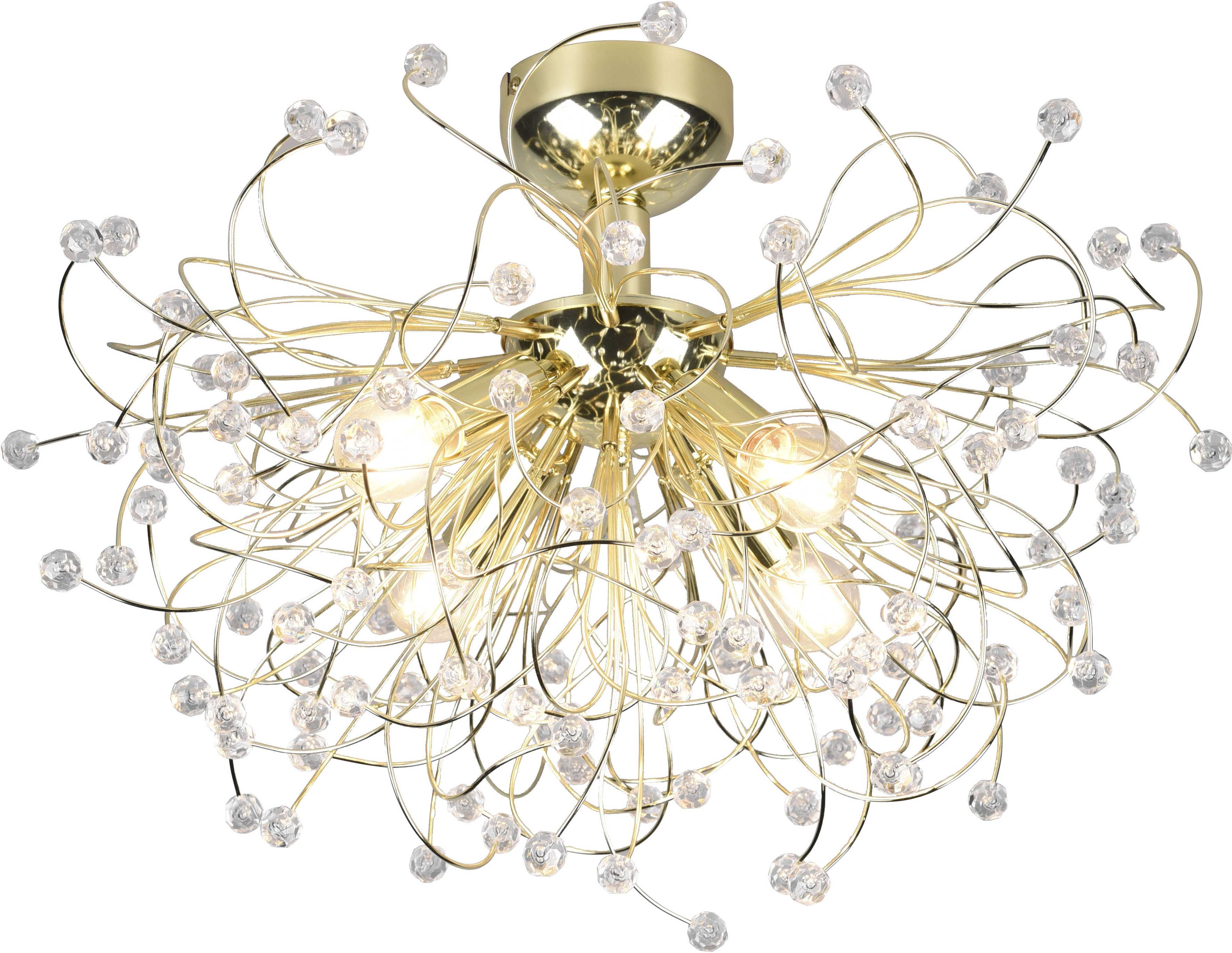 Deckenleuchte »Gloria«, 4 flammig-flammig, Deckenlampe mit Deko-Kugeln aus Acryl, Ø...
