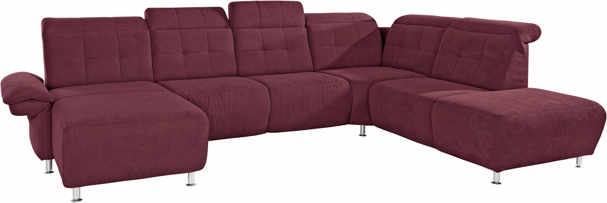 Home affaire Wohnlandschaft »Manhattan U-Form« 2 Sitze mit elektrischer Rel günstig online kaufen