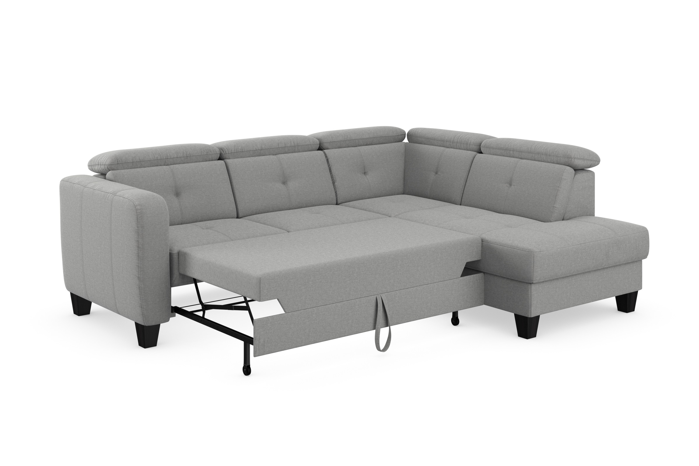 sit&more Ecksofa »Belluci L-Form«, inklusive Federkern, wahlweise mit Bettfunktion und Bettkasten