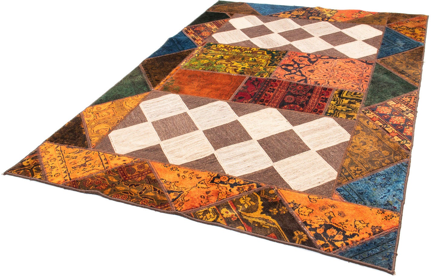 morgenland Teppich »Patchwork - 229 x 163 cm - mehrfarbig«, rechteckig, 7 m günstig online kaufen