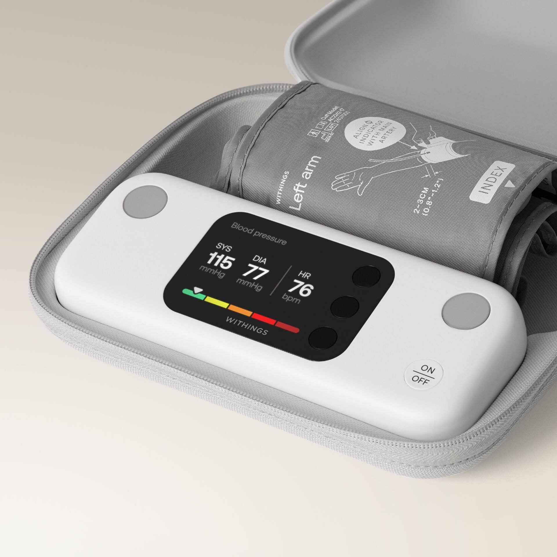 Withings Blutdruckmessgerät »BPM Vision mit EKG, WLAN & Farbdisplay« Automatische Messung, Speicher für mehrere Nutzer, App-Integration