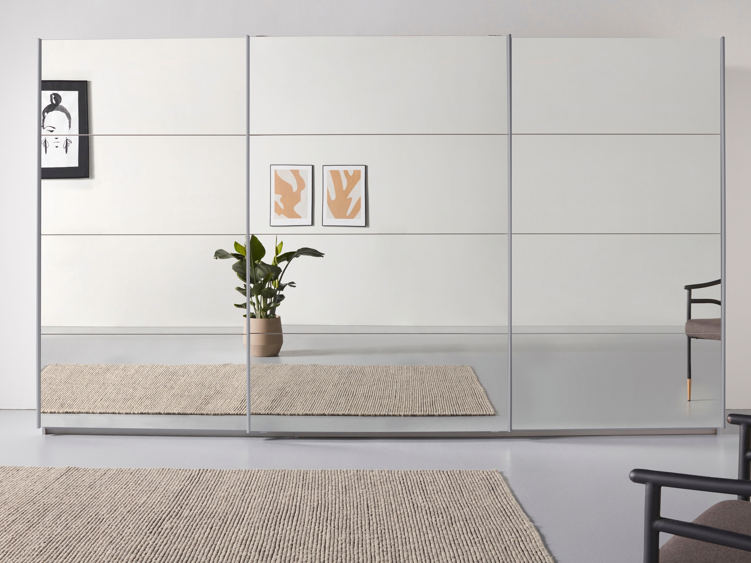 rauch Schwebetürenschrank »Kleiderschrank Schrank Garderobe ORACLE mit Spiegelfront«, inkl. Schubladen-Einsatz und extra Einlegeböden MADE IN GERMANY