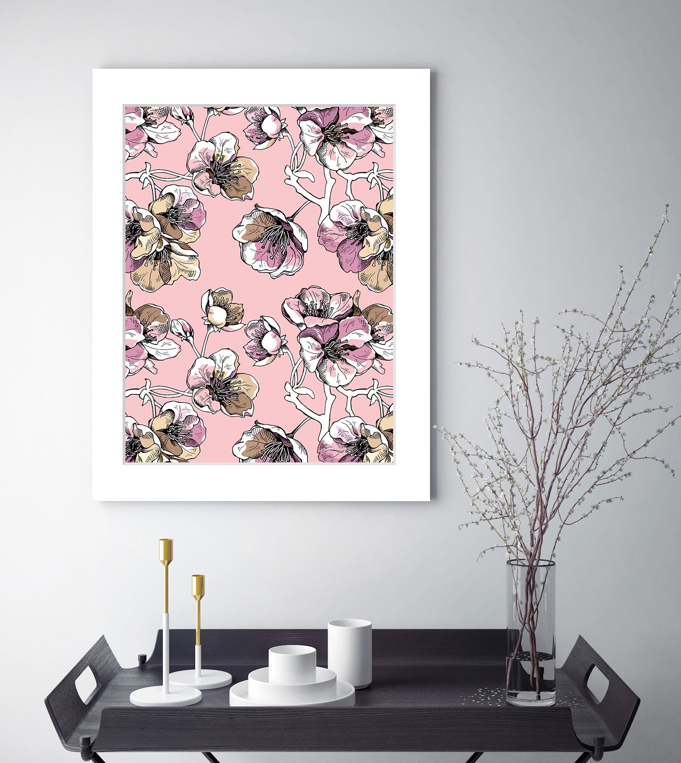queence Bild »Mona«, Blumen, gerahmt, Blumen