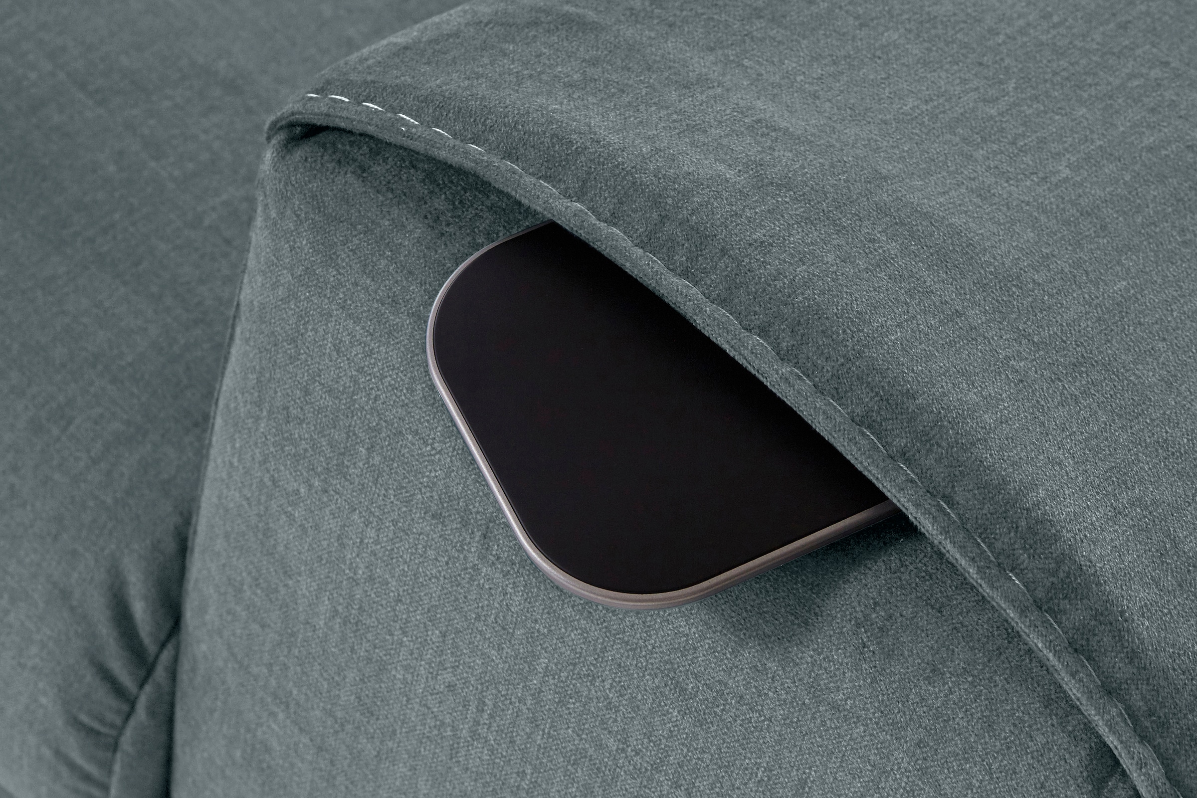 COTTA Ecksofa »Morven L-Form mit Kopfteilverstellung«, wahlweise mit Bettfunktion, Bettkasten & Wireless-Charger