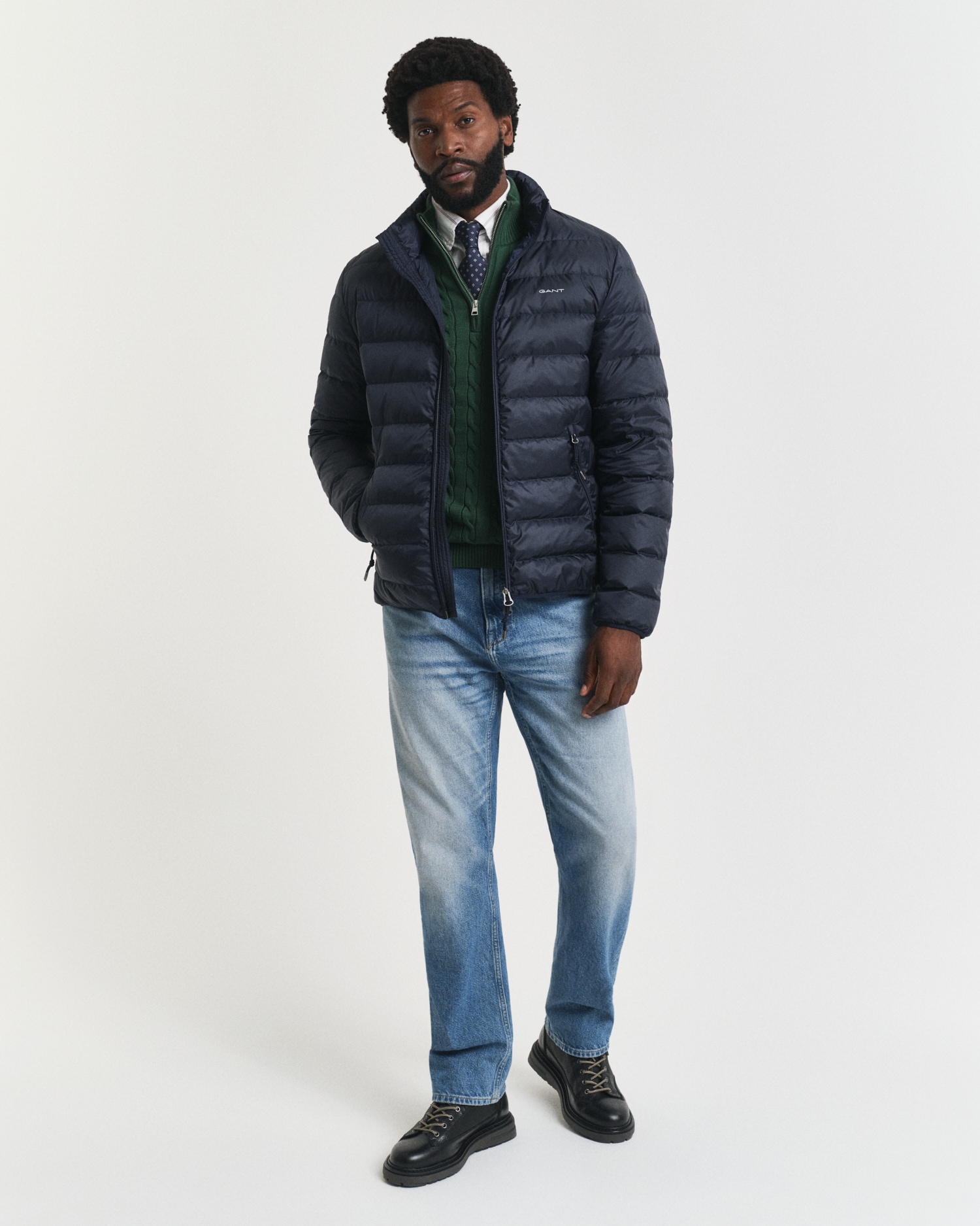 Gant Steppjacke »LIGHT DOWN JACKET« 2-Wege-Reißverschluss, Übergangsjacke, regular fit
