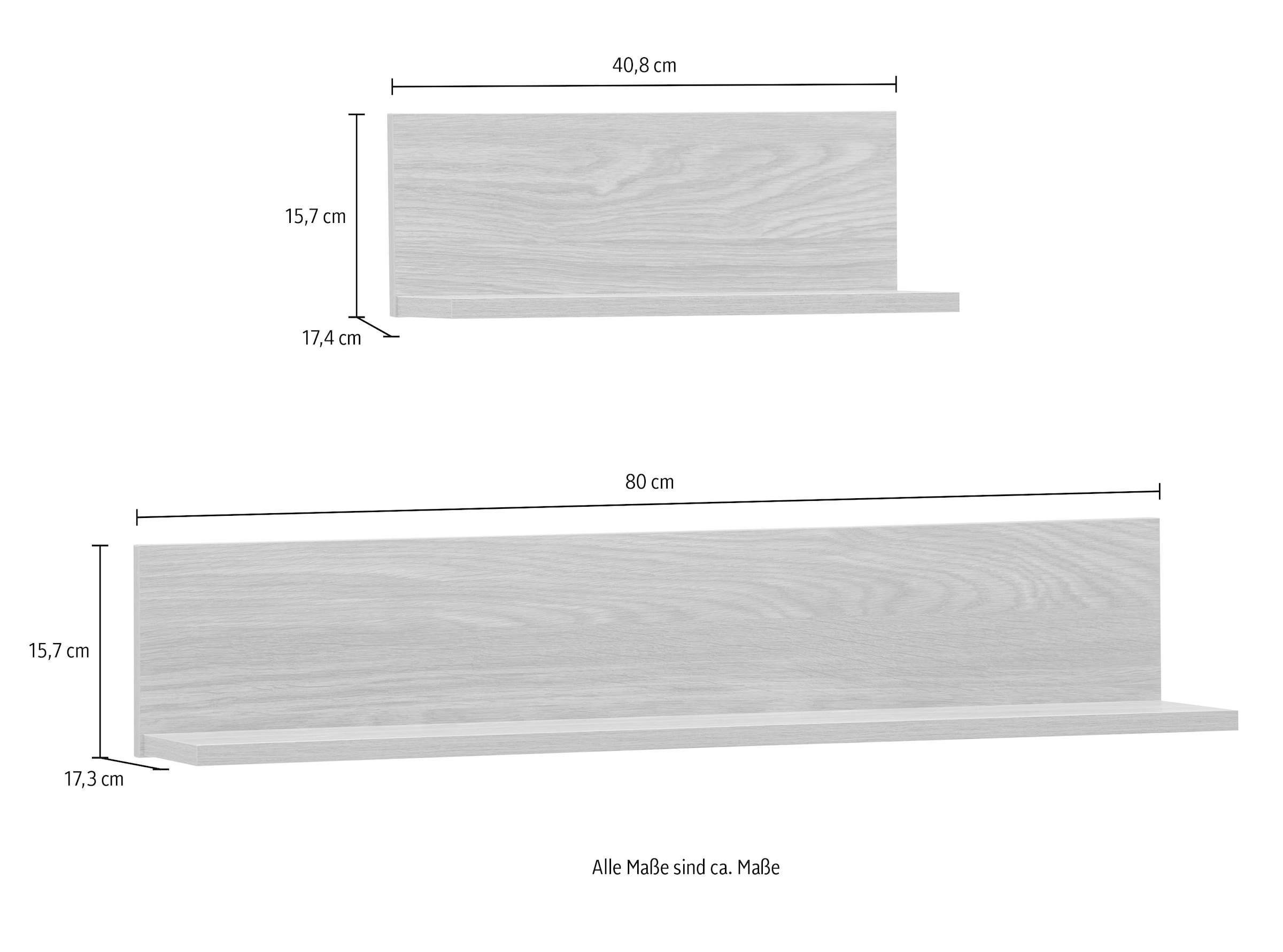 Schildmeyer Wandregal »Visby, 2er Set Wandregal« Set, 1 Stk. tlg. Made in Germany