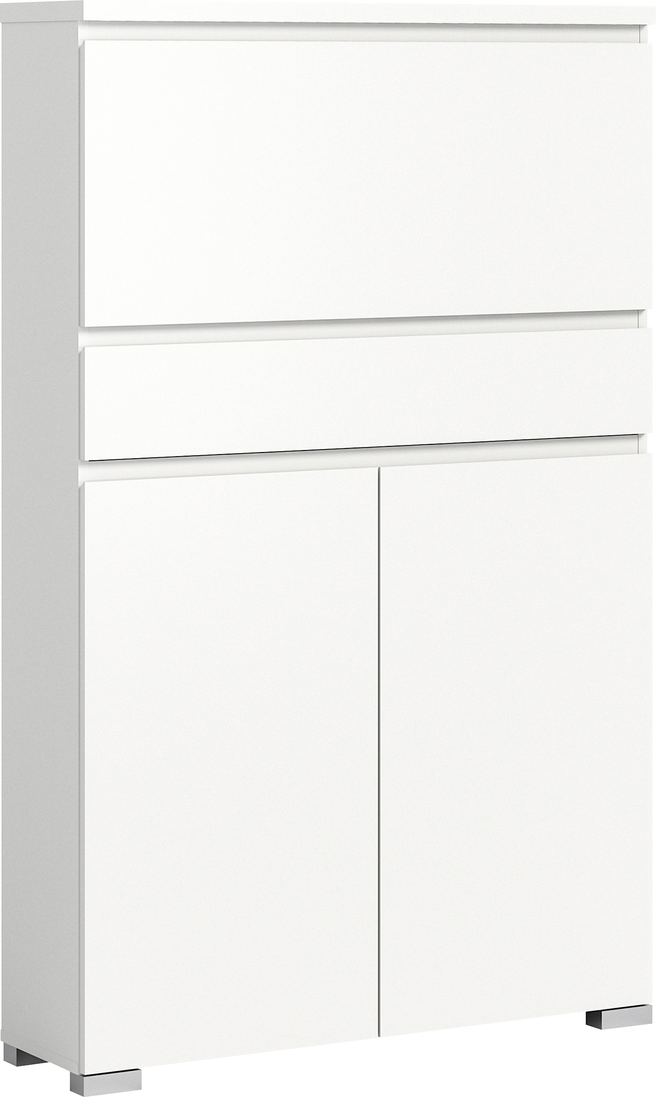 INOSIGN Schuhschrank »Skoskap, Tiefe 27cm, 2 Türen, 1 Klappe mit Schuhwalze, 1 Schubkasten«, Platz für ca. 16 Schuhpaare, Schuhkipper, Schuhkommode, Schuhregal