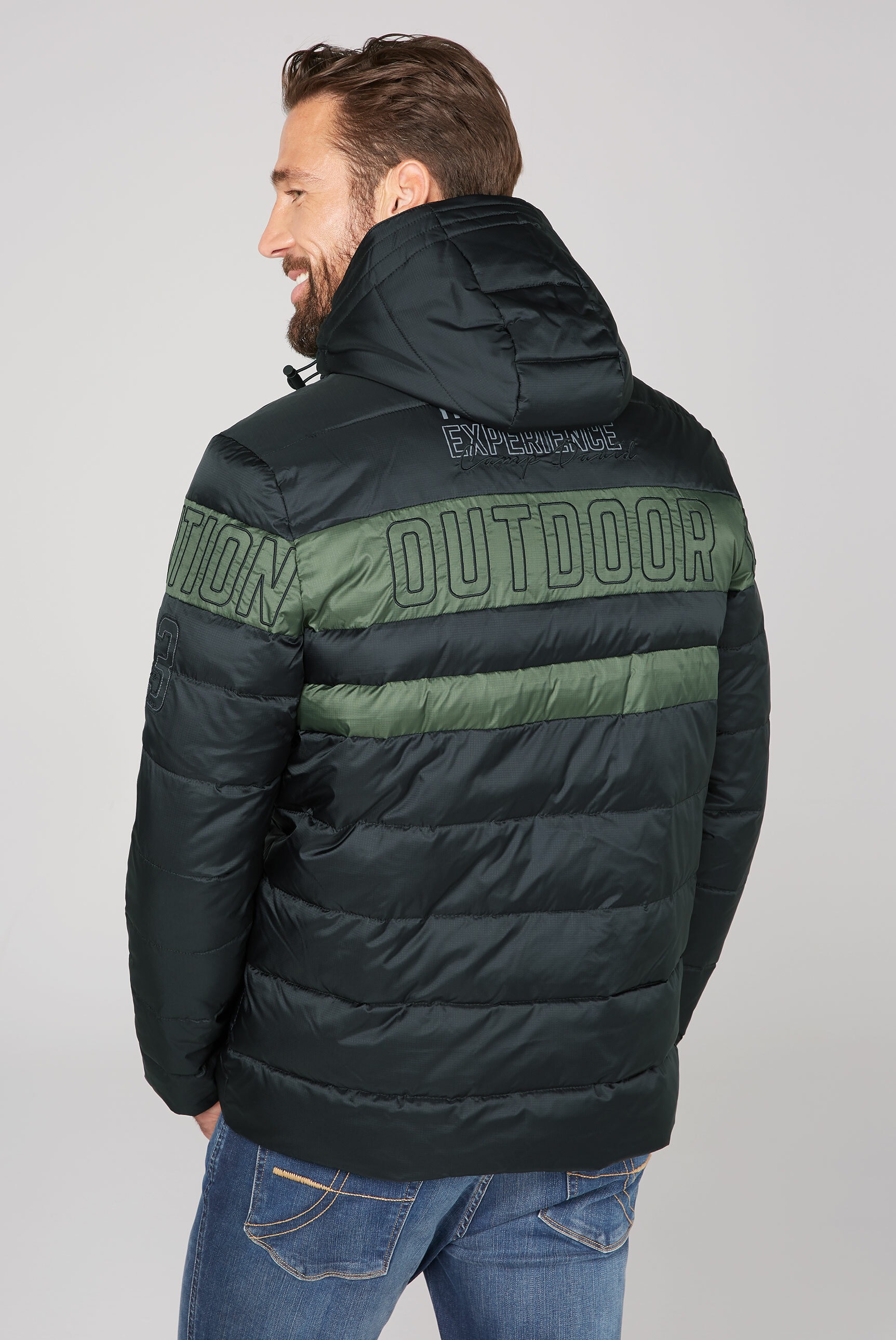 CAMP DAVID Winterjacke, mit Kapuze, mit verstellbarem Gummizug im Saum