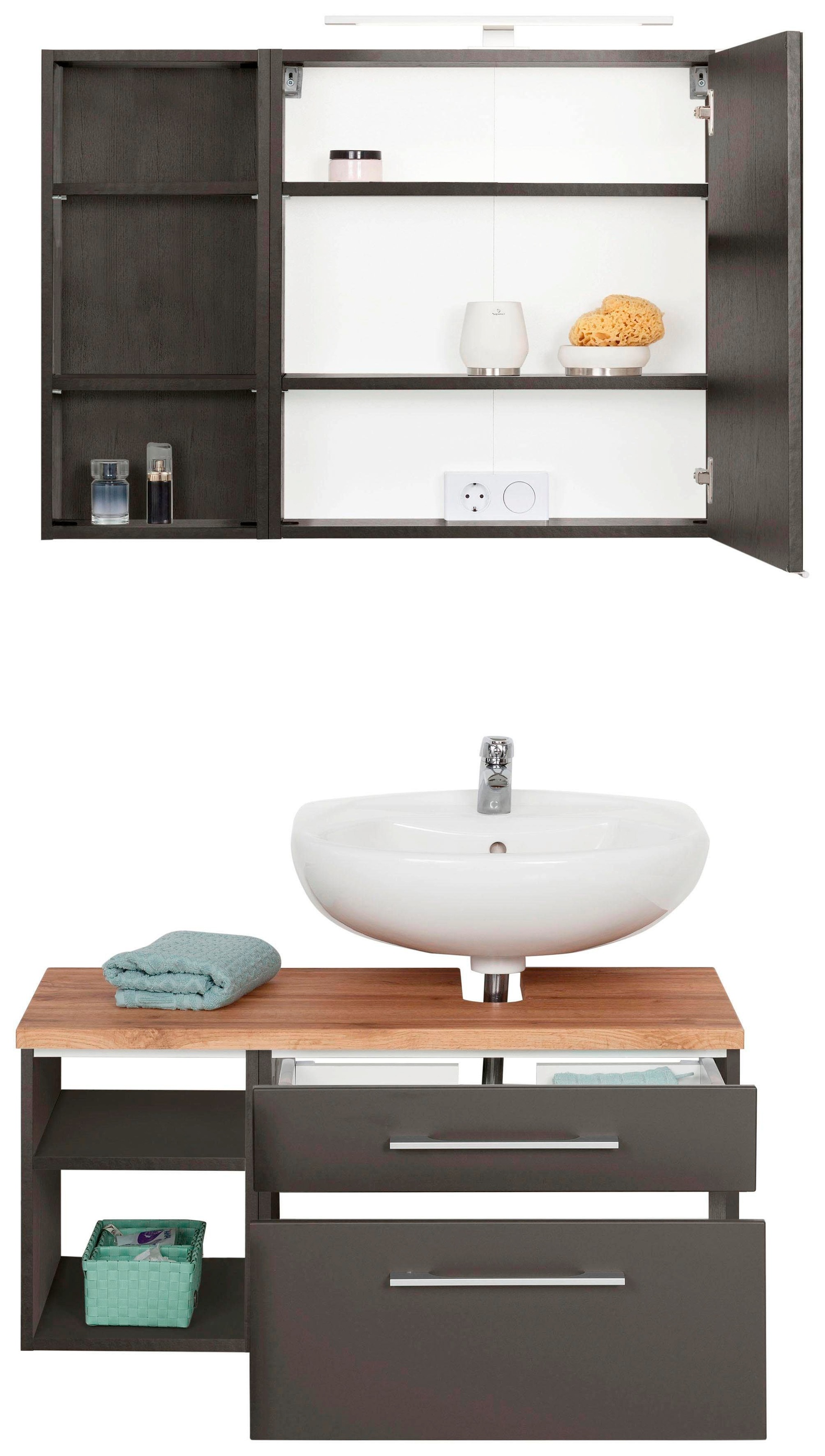 welltime Badmöbel-Set »Davos« 3 Stk. tlg. günstig online kaufen