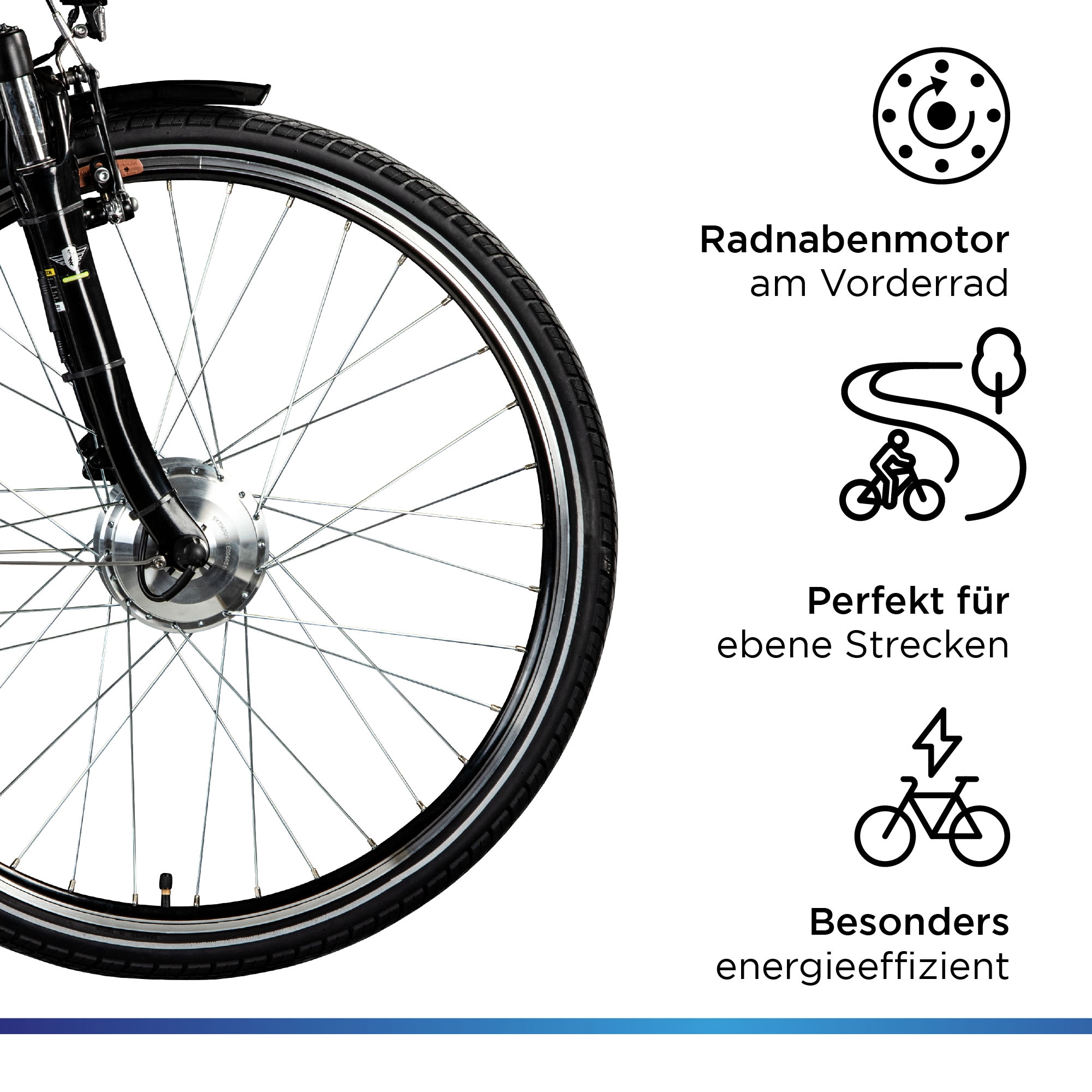 Zündapp E-Bike »Z510«, 3 Gang, Shimano, Nexus SC-3C41, Frontmotor 250 W, Pedelec, Elektrofahrrad für Damen u. Herren