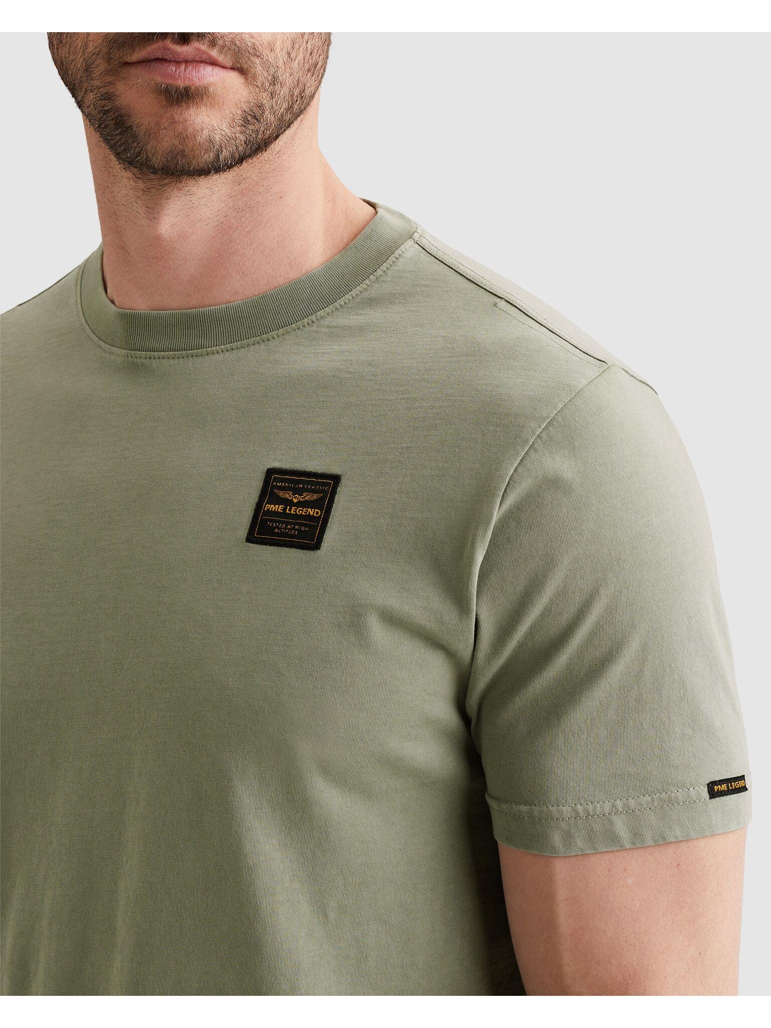 PME LEGEND T-Shirt »Short sleeve r-neck washed garment dye« mit Logo Stickerei