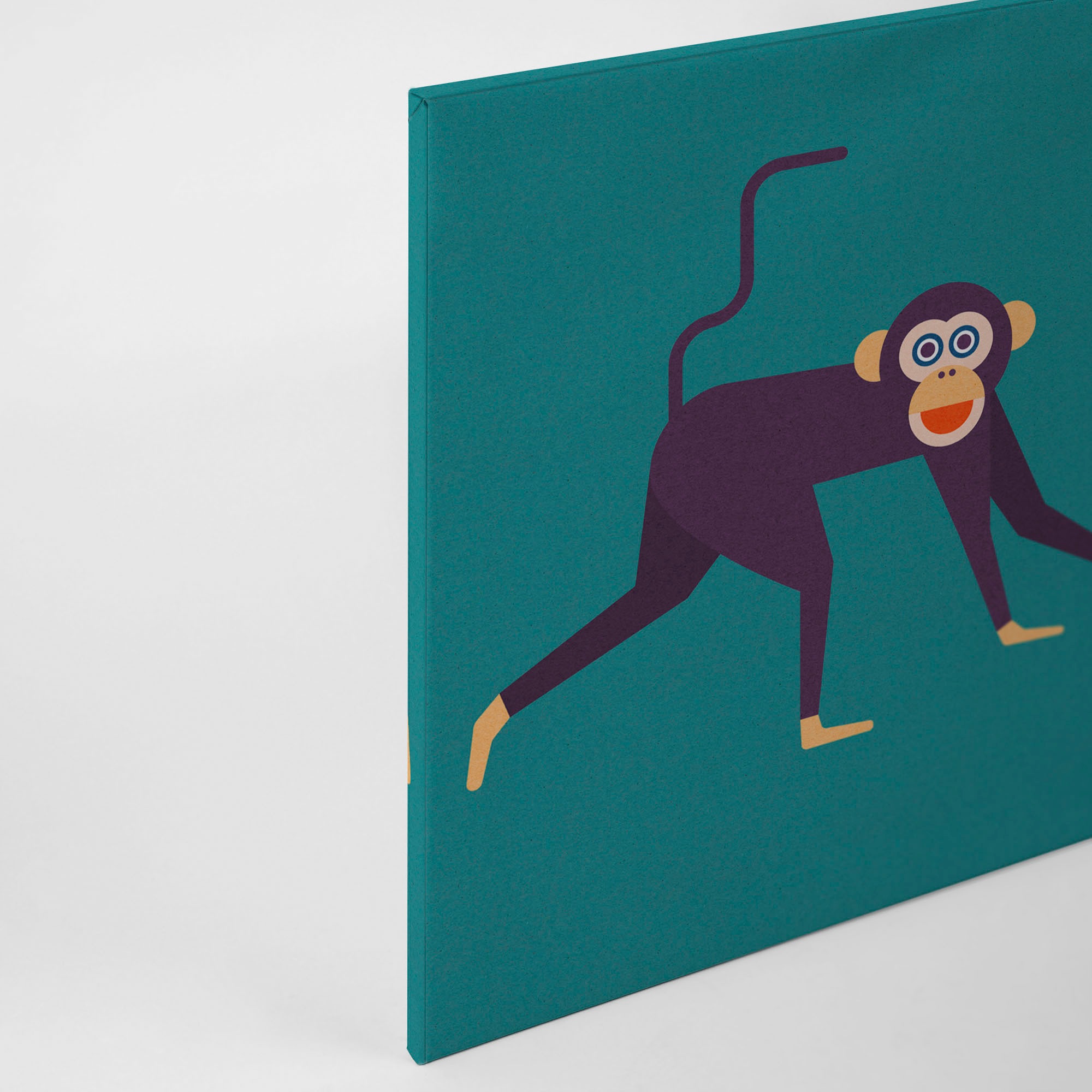 A.S. Création Leinwandbild »monkey business«, Kunst-Tiere-Kinder, (1 St.), Keilrahmen Bild Kunst Affen Bunt Leinwand-Bild Wohnzimmer modern Wand