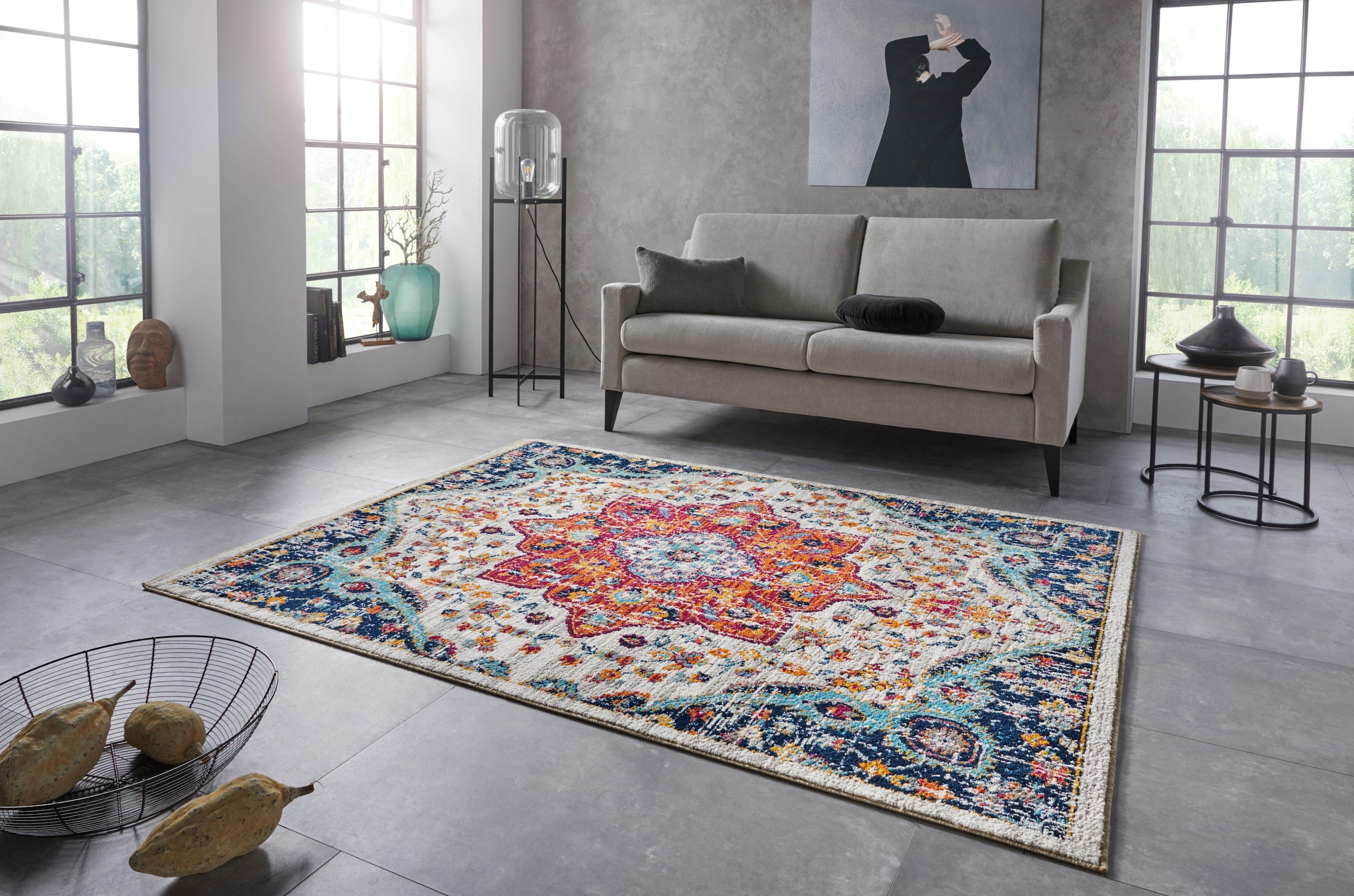 NOURISTAN Teppich »Bara«, rechteckig, 10 mm Höhe, Orientalisch, Orient, Vintage, Wohnzimmer, Schlafzimmer, Esszimmer