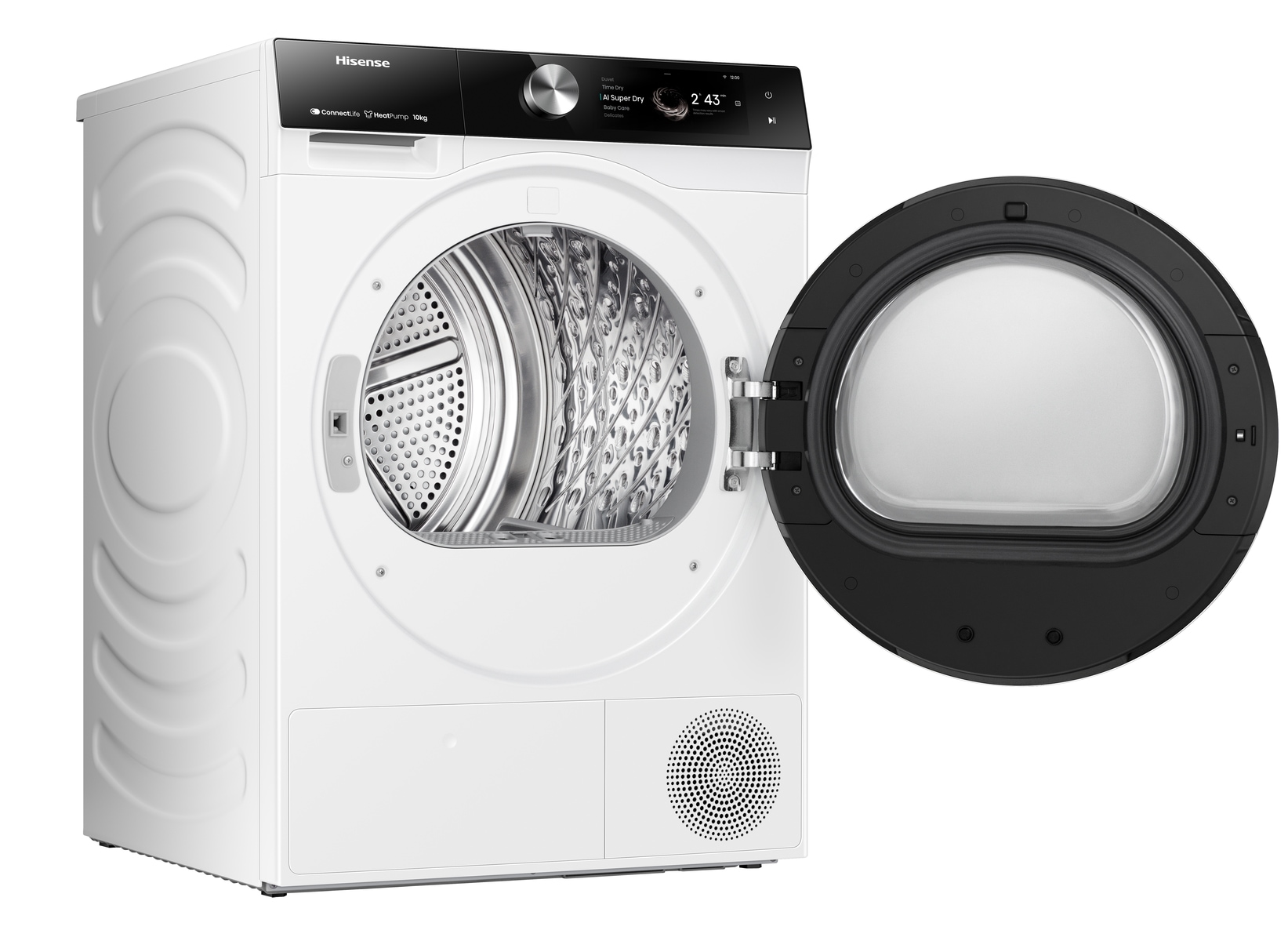 Hisense Wärmepumpentrockner »DH7S107BW«, Dynamisches TFT-Touch-Display