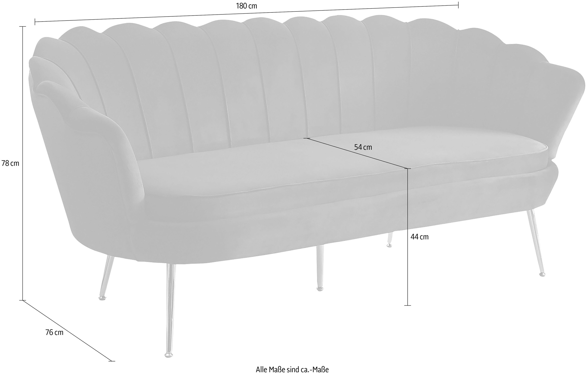 SalesFever 3-Sitzer »Clam«, extravagantes Muscheldesign, Breite 180 cm