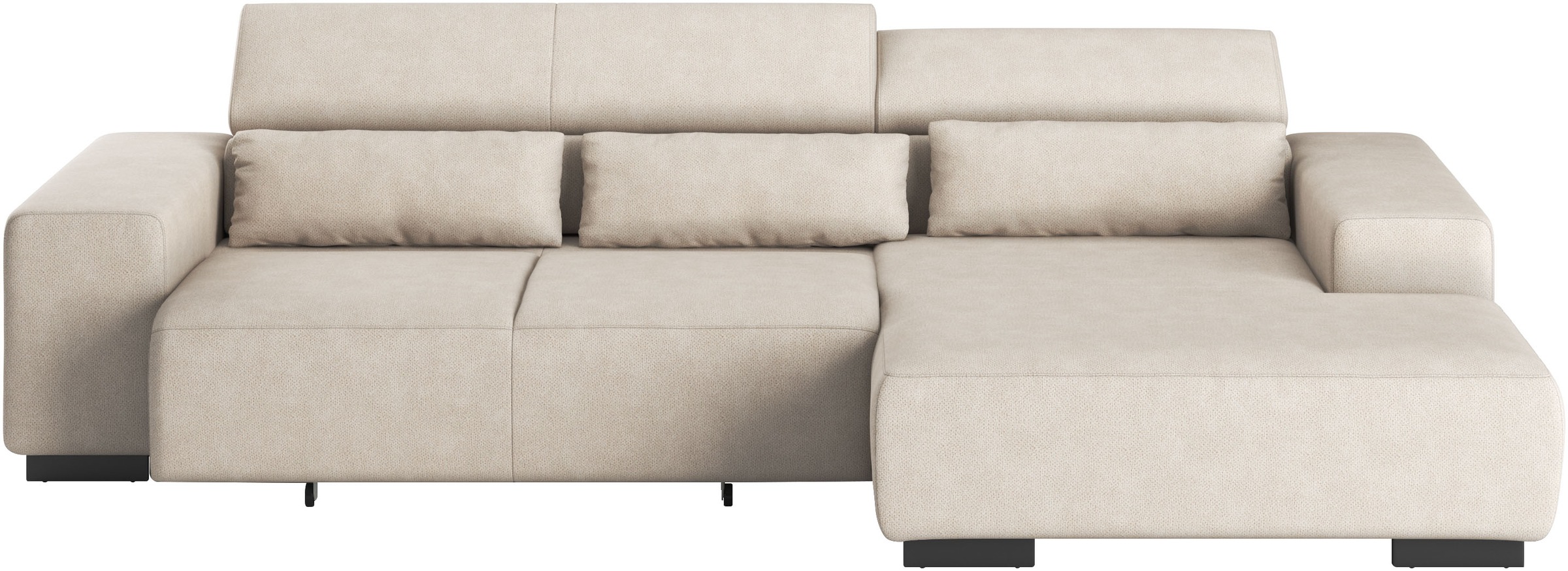 COTTA Ecksofa »Side L-Form, mit Kopfteilverstellung & 3 Nierenkissen«, optional motorische Sitztiefenverstellung