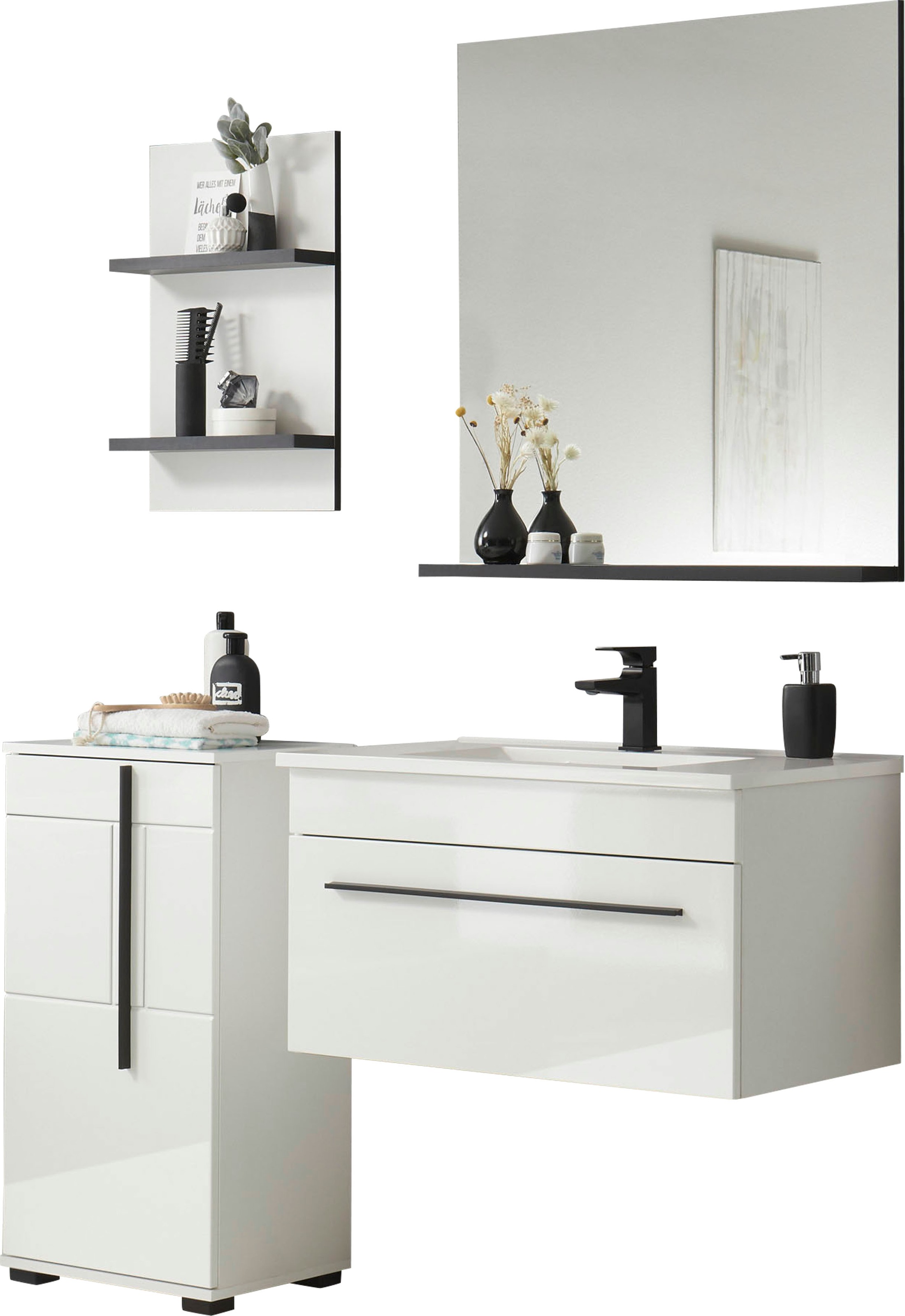 INOSIGN Badmöbel-Set »Cantara, Bad im modernen Design, 4-teiliges Badezimme günstig online kaufen