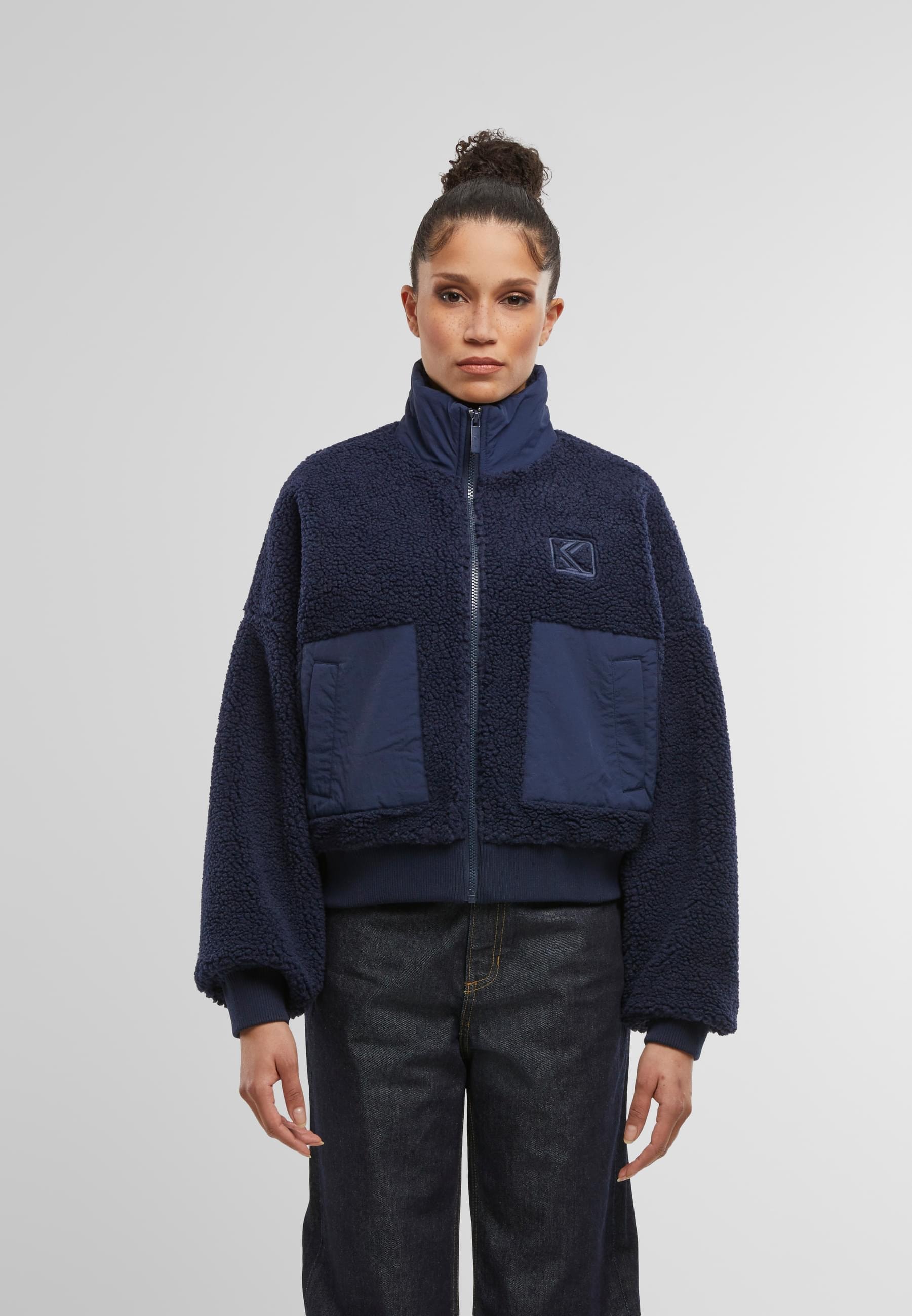Karl Kani Bomberjacke »Karl Kani OG Crop Teddy Bomber Jacket« 1 Stk. tlg. ohne Kapuze