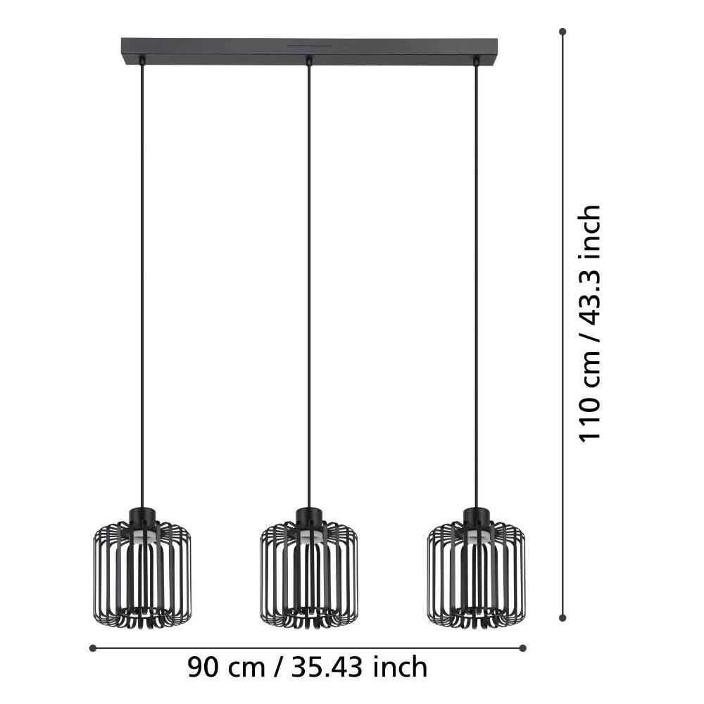 EGLO Hängeleuchte »GINESTRONE-Z«, 3 flammig, Leuchtmittel LED-Modul | LED fest integriert, Hängelampe, ZigBee, App und Sprachsteuerung Alexa, RGB, dimmbar