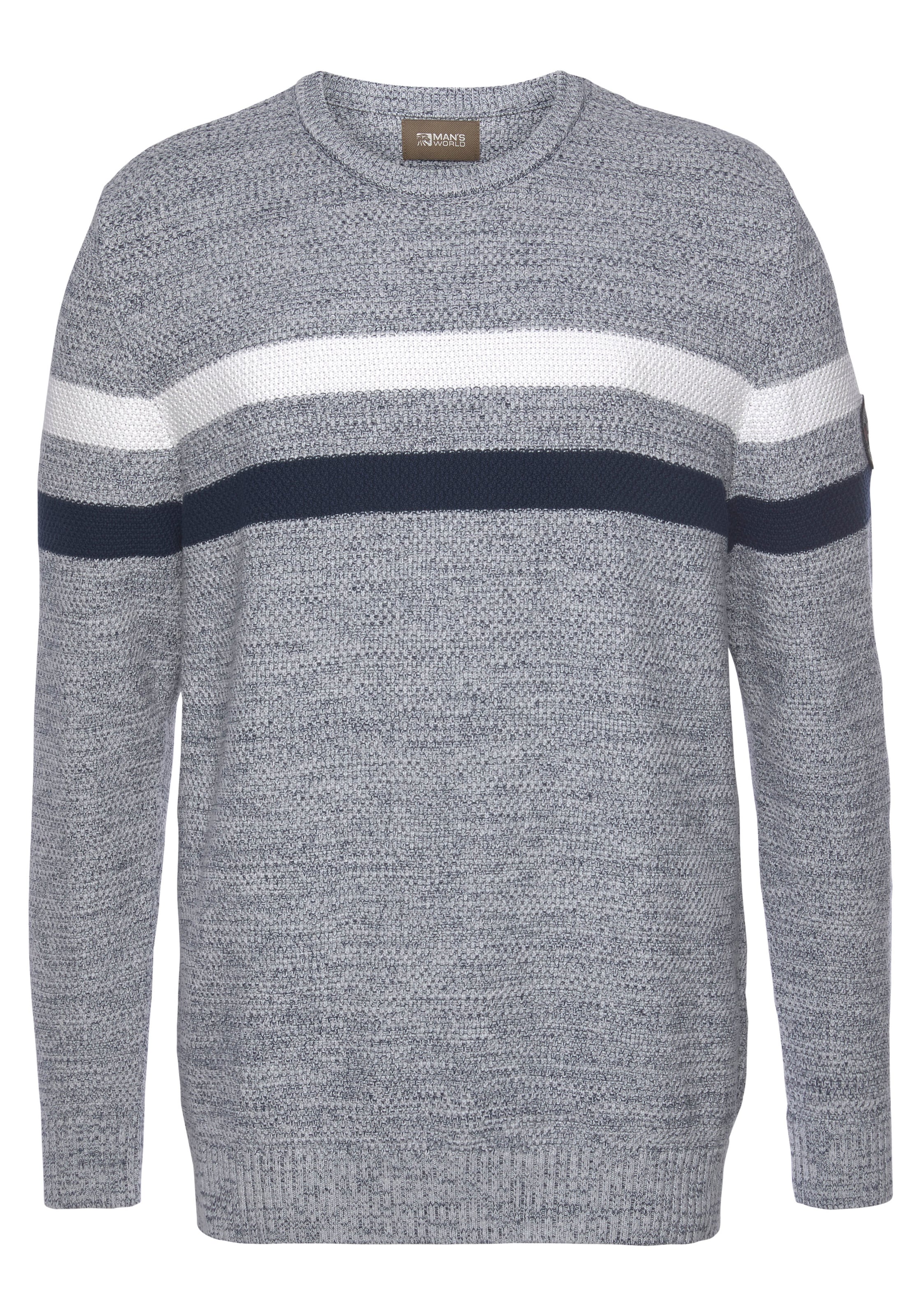 Man's World Strickpullover, in melierte Optik