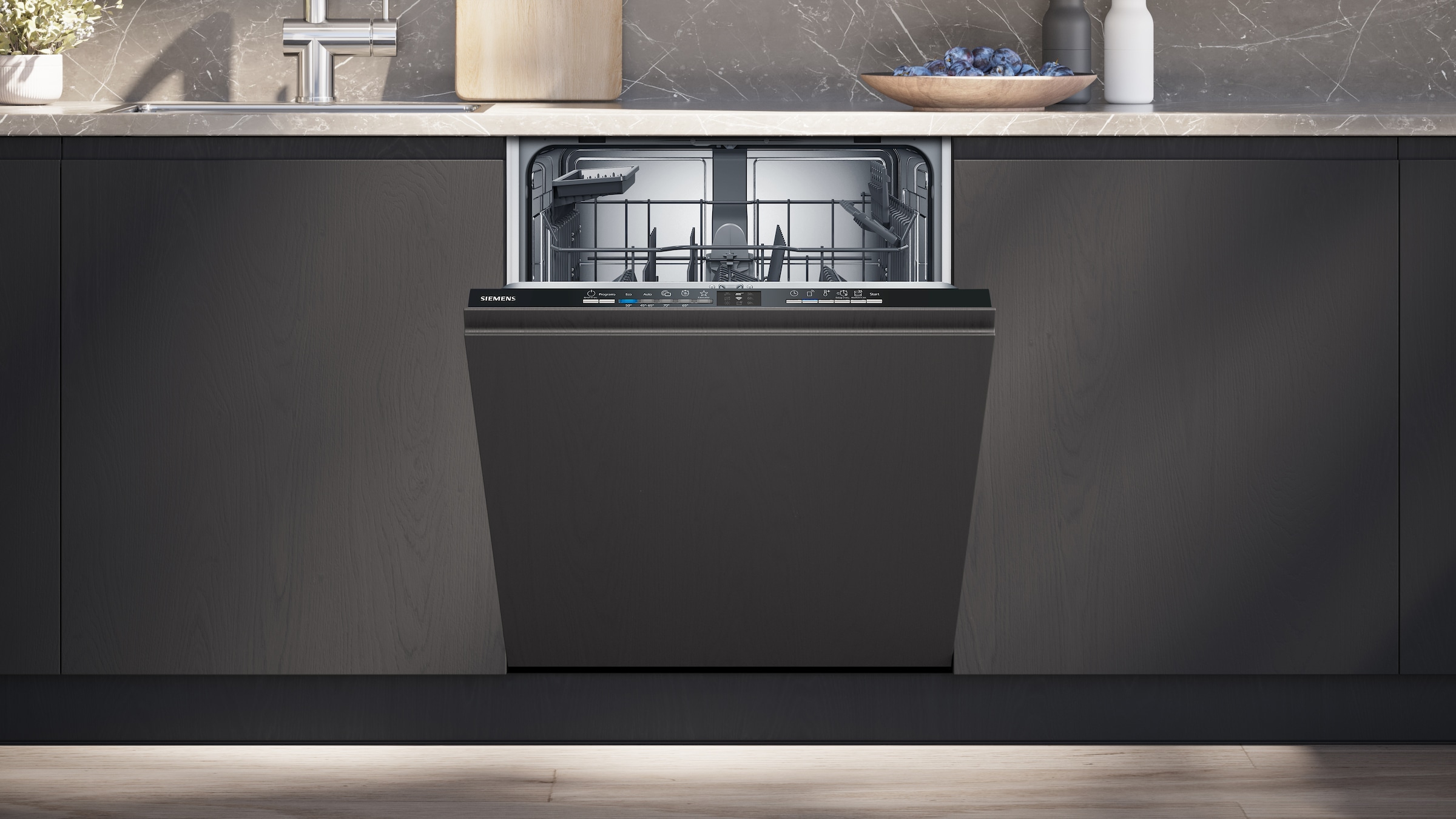 SIEMENS vollintegrierbarer Geschirrspüler iQ100 »SX61HX01TE« 13 tlg. Maßgedecke