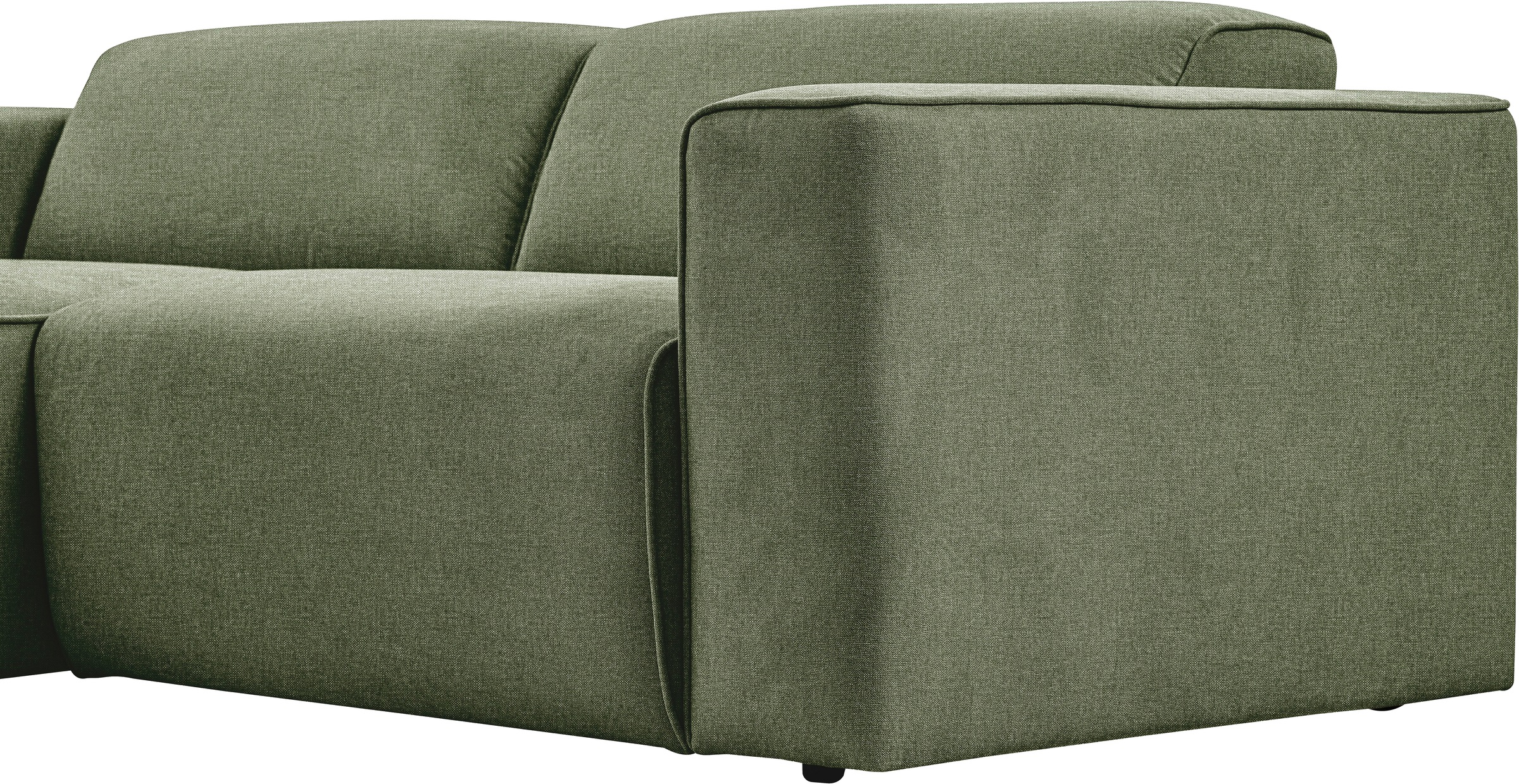 andas Ecksofa »Noord mit Kedernaht, Breite 234 cm«, Cord, Struktur, Webstoff, mit Wellenunterfederung, Massivholzrahmen