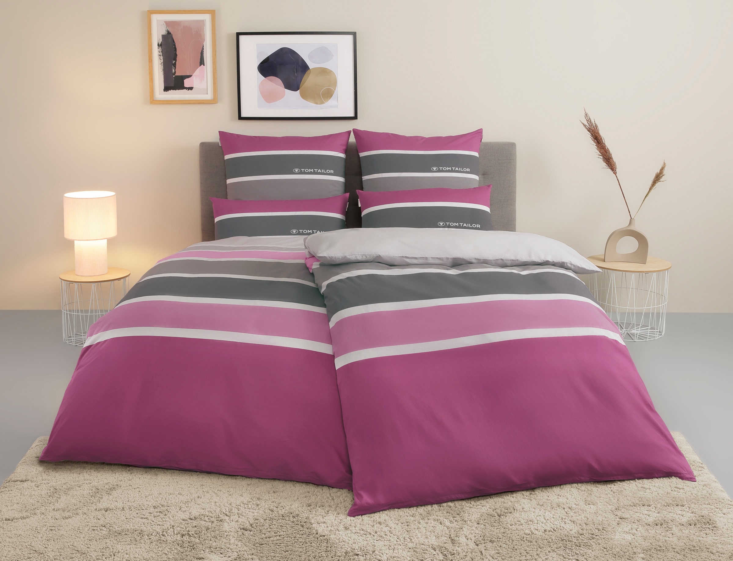 TOM TAILOR HOME Bettwäsche »Felix in Gr. 135x200 oder 155x220 cm«, mit GRAT günstig online kaufen