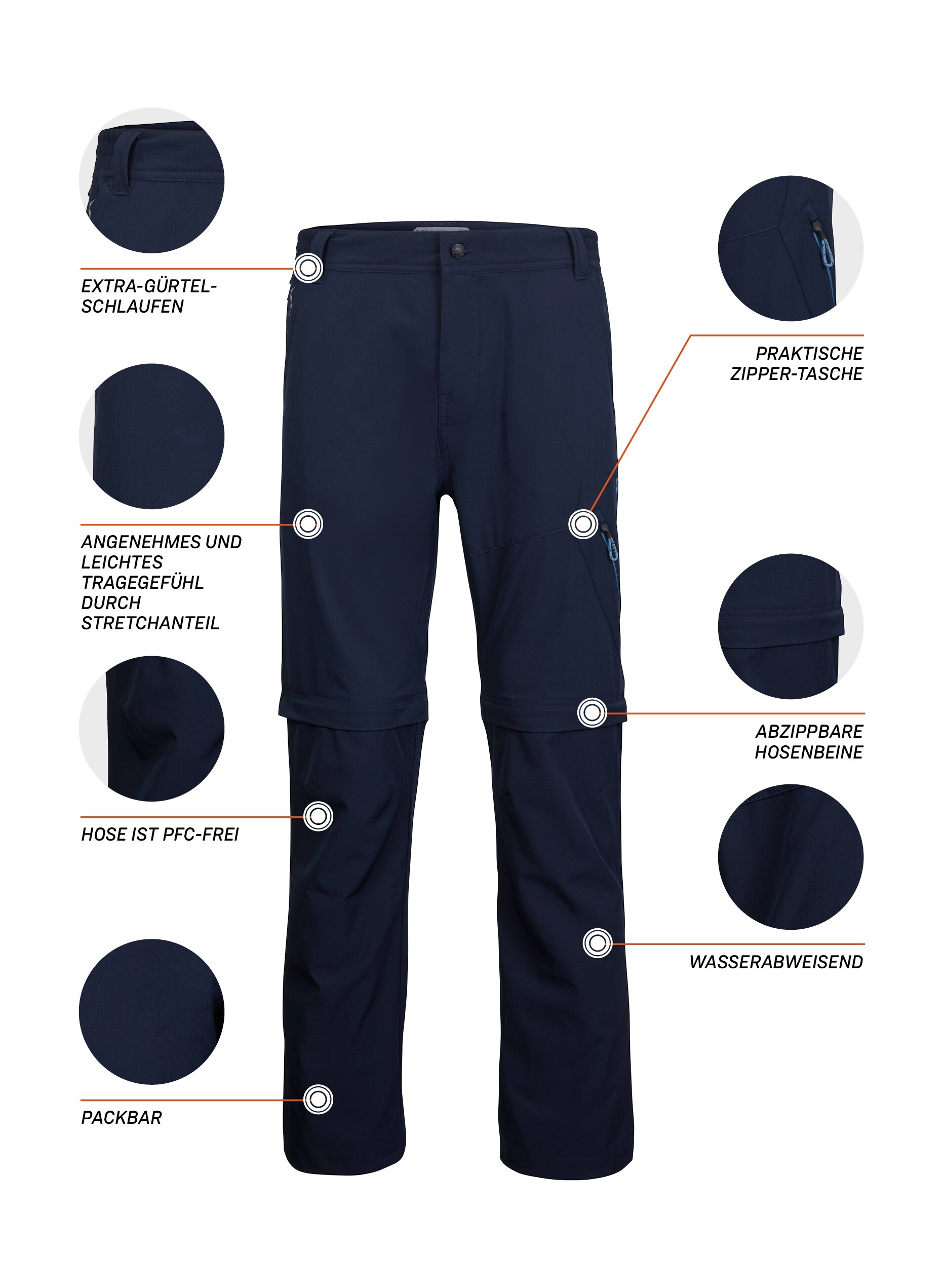 Killtec Funktionshose »KOS 204 KG MN PNTS«  Abzippbare Funktionshose, wasserabweisend, Comfort-Stretch
