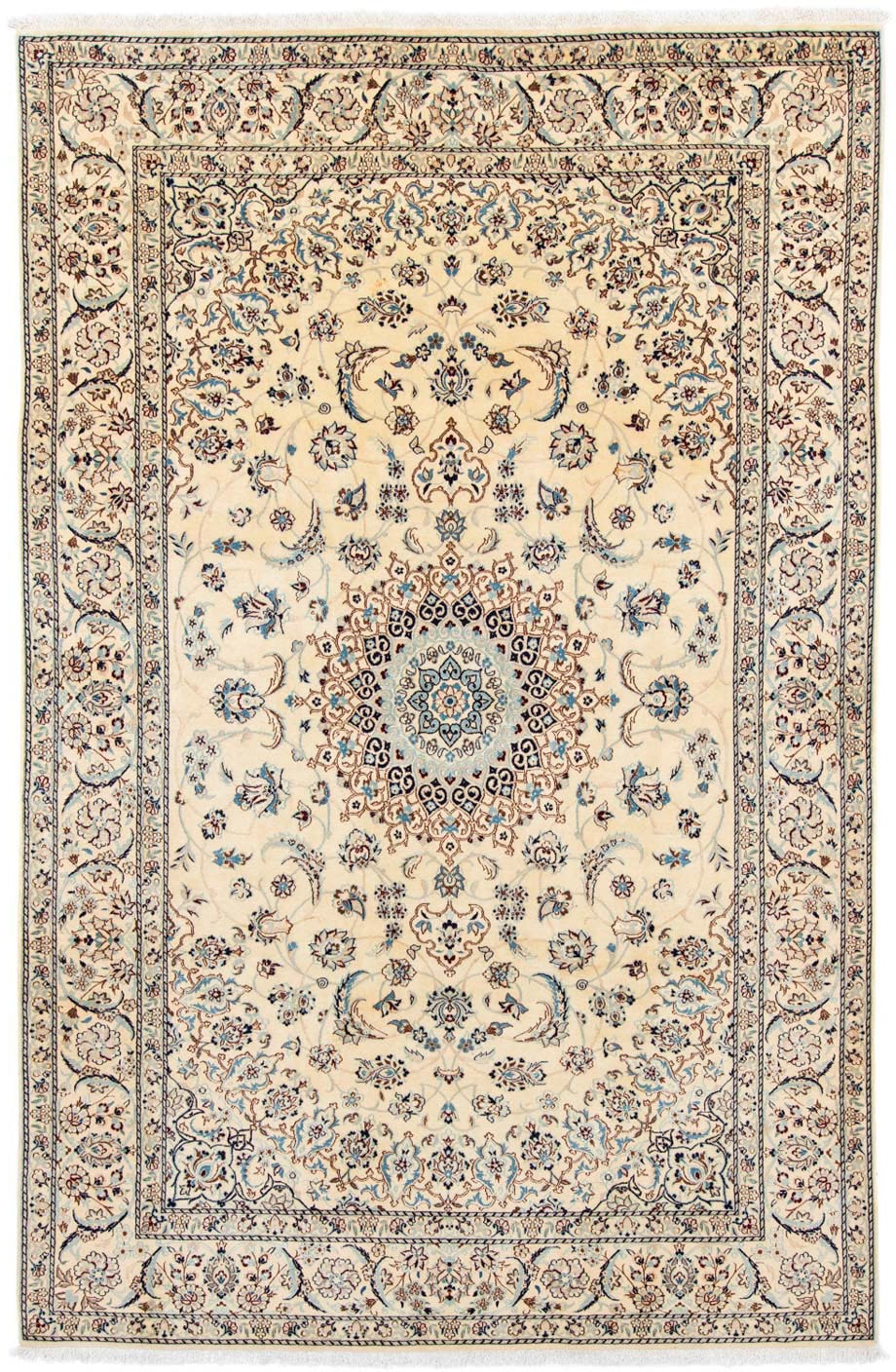 morgenland Wollteppich »Nain 9la Medaillon Beige 303 x 203 cm«, rechteckig, günstig online kaufen