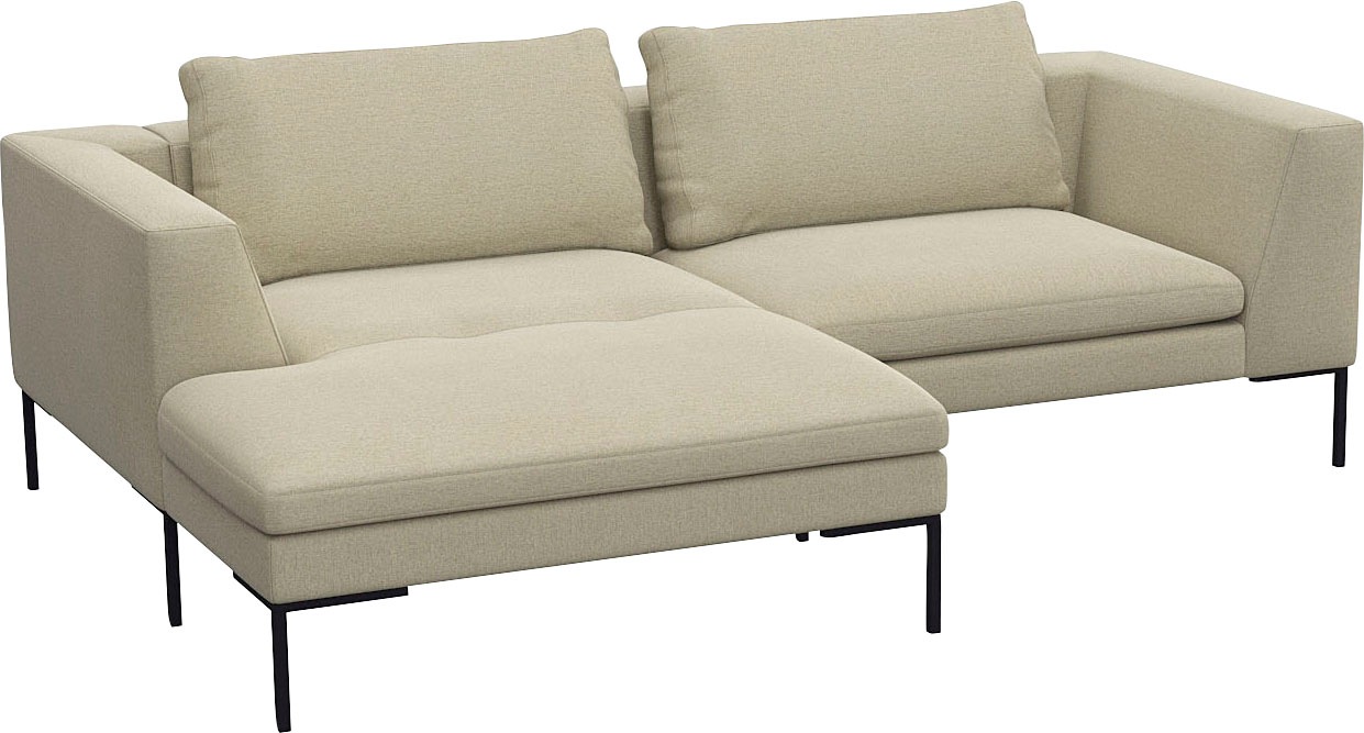 FLEXLUX Ecksofa »Loano, superbequemer Sitzkomfort durch Kaltschaum im Sitz, L-Form«, modernes Sofa, frei im Raum stellbar, lose Kissen, hoher Fuß