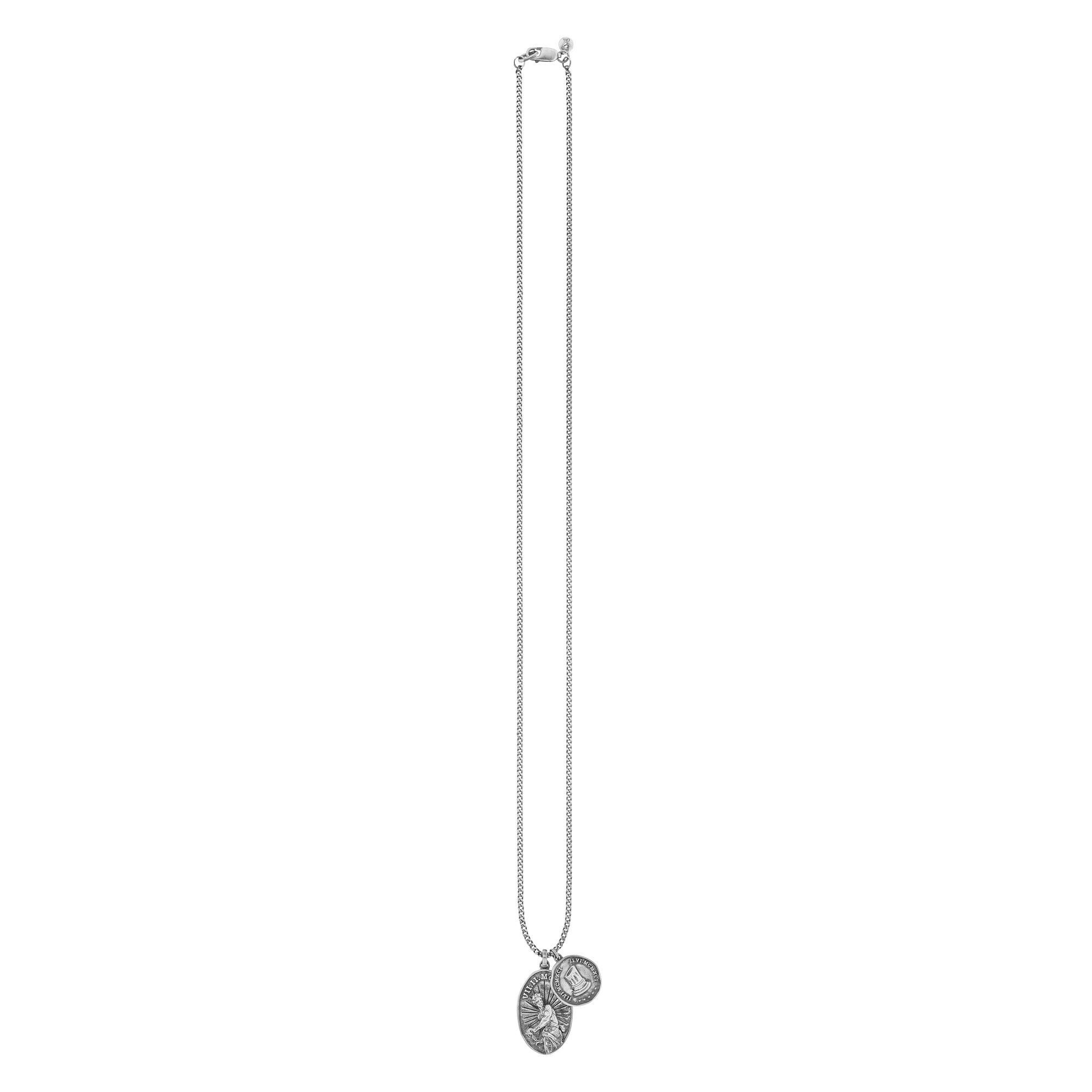 CAÏ Kette mit Anhänger »925 Silber matt-oxidiert Münzen«