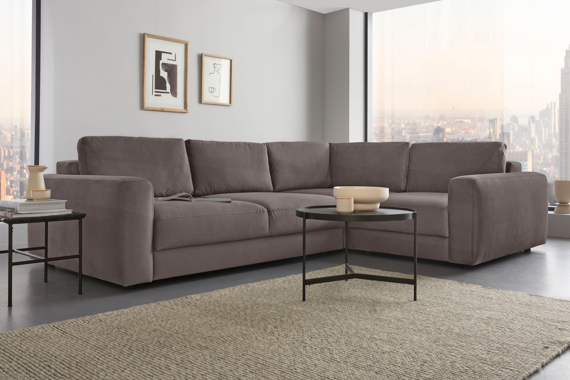 Places of Style Ecksofa »Bloomfield, L-Form«, extra tiefe Sitzfläche, wahlw günstig online kaufen