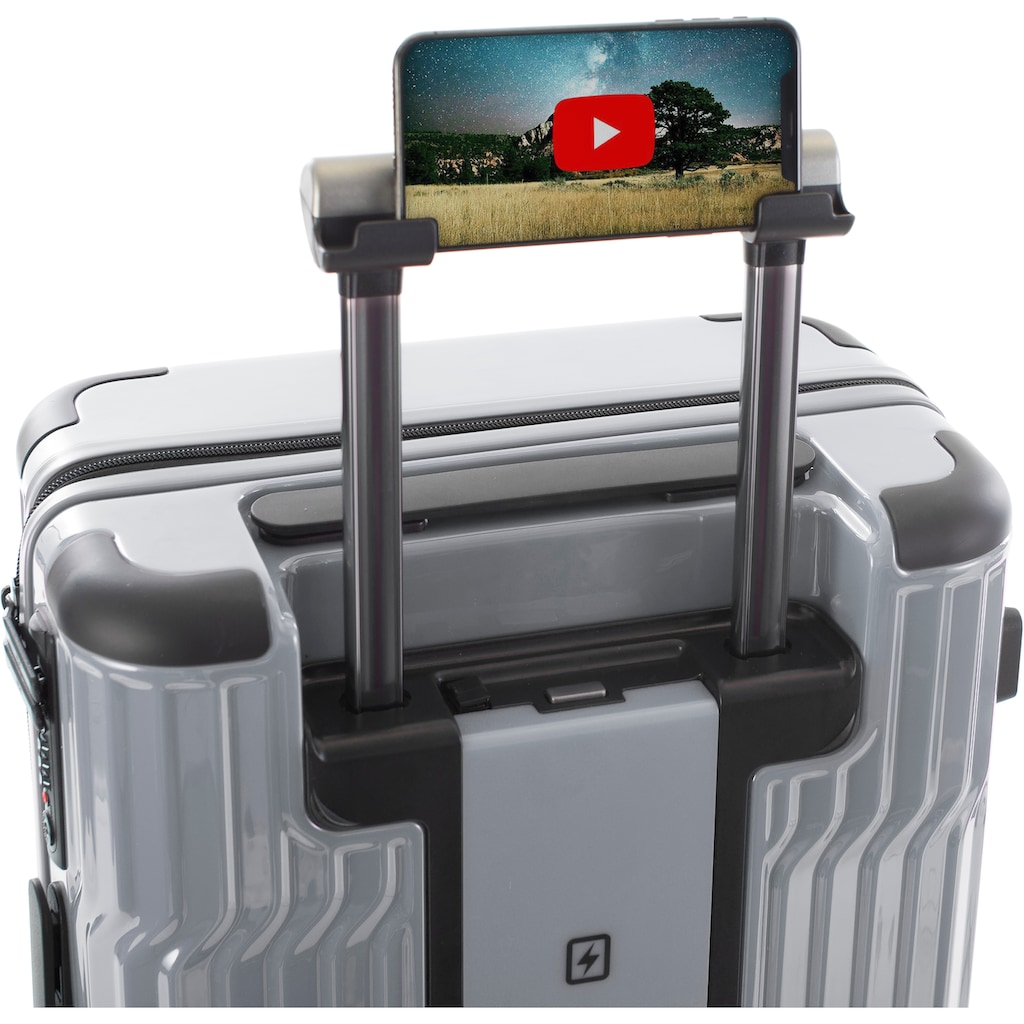 Heys Hartschalen-Trolley »Tekno, 53 cm«, 4 Rollen, mit USB-Anschluss