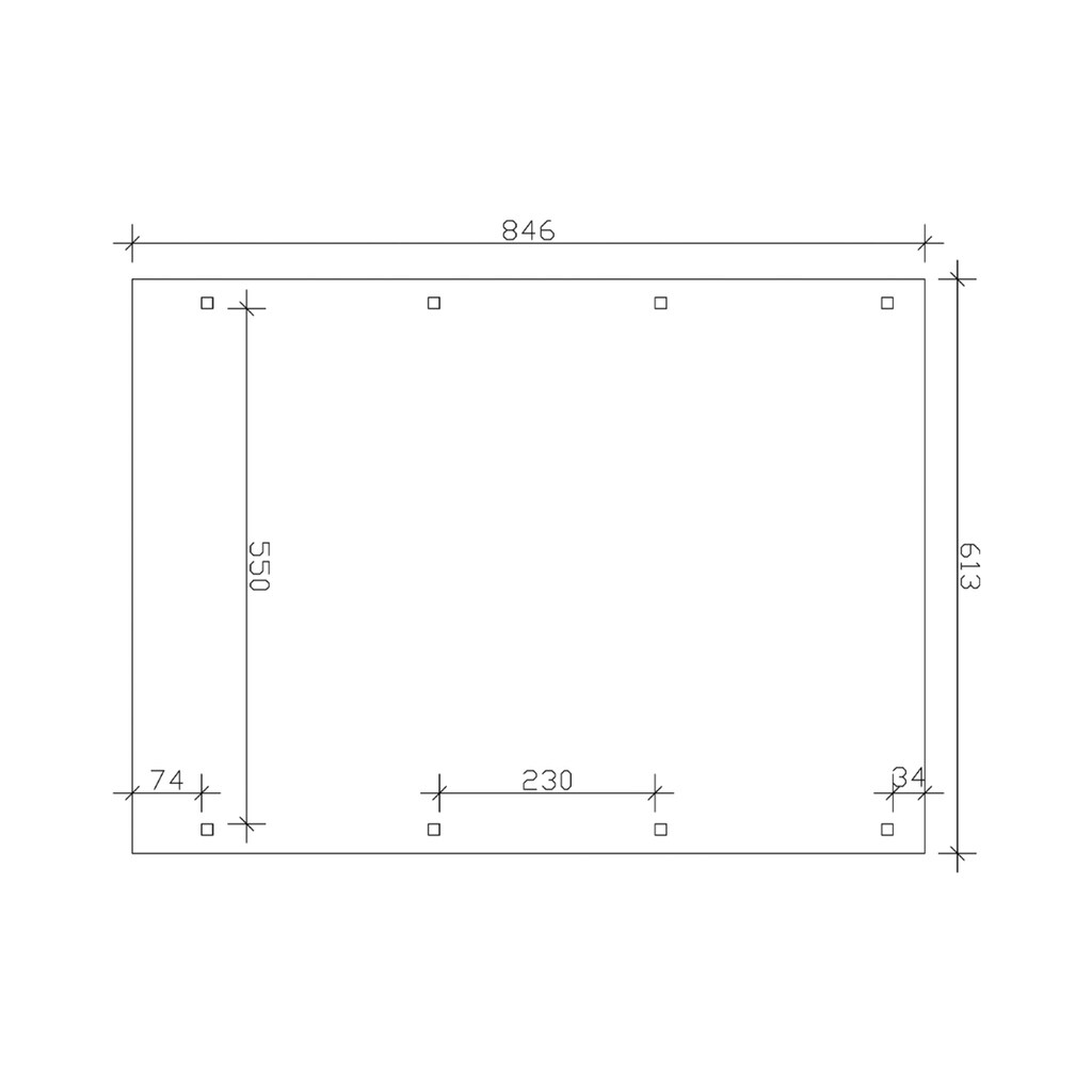 Skanholz Doppelcarport »Emsland«, Holz, 550 cm, weiß