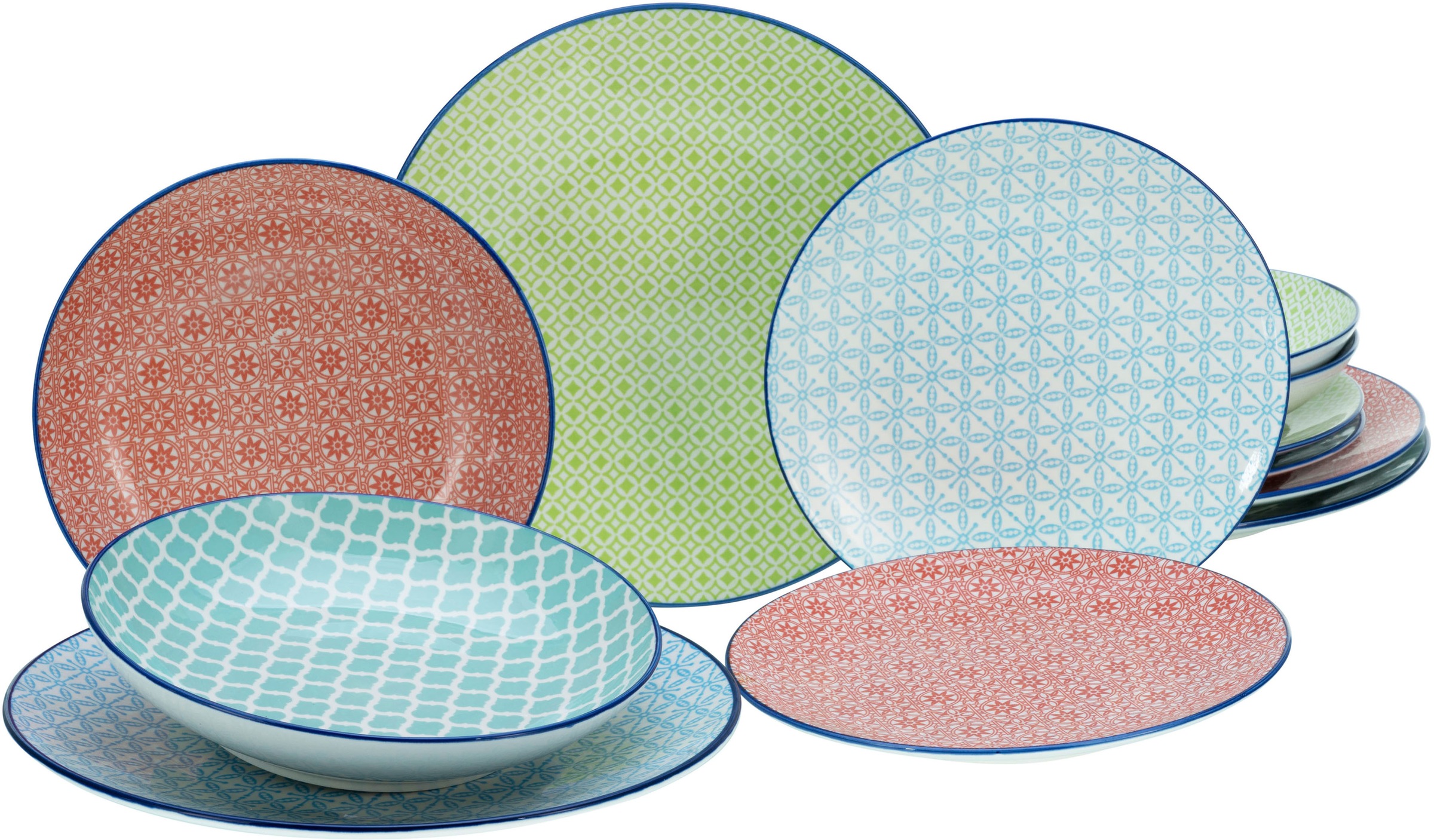 CreaTable Teller-Set »Mediterran« traditionelle, keramische Motive günstig online kaufen