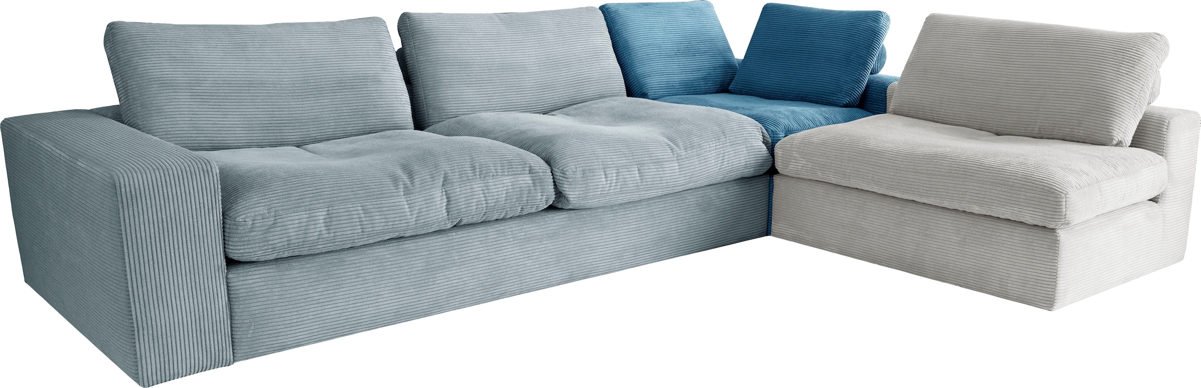 alina Ecksofa »Sandy«, mit losen Sitz und Rückenkissen, in modernem Cordstoff
