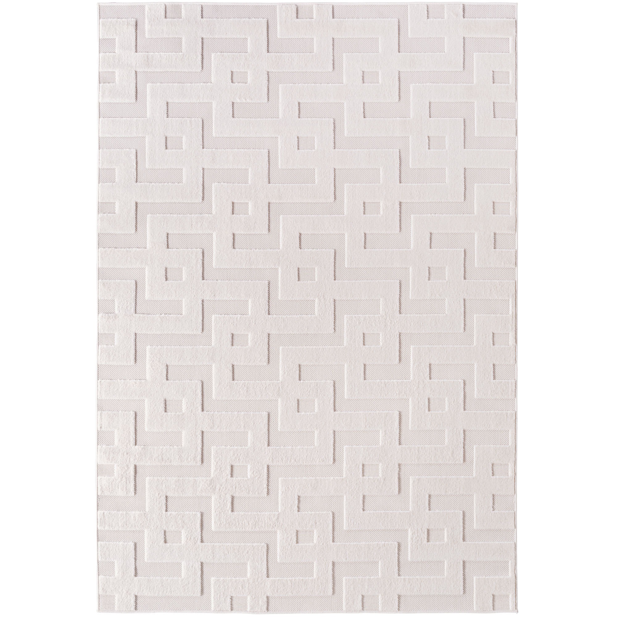 Ayyildiz Teppiche Teppich »DOHA 1656«, rechteckig, 4 mm Höhe, Läufer, 3D Hoch-Tief-Effekt, weicher Kurzflor, In- und Outdoor