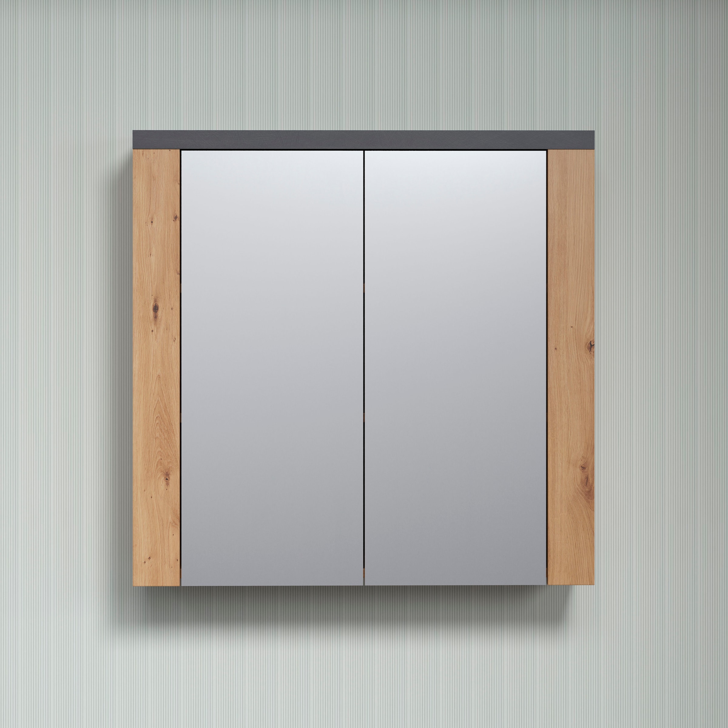 welltime Spiegelschrank »Ambres« Badspiegel in matter Echtholzoptik - Maße (B/T/H) 79/20/78 cm