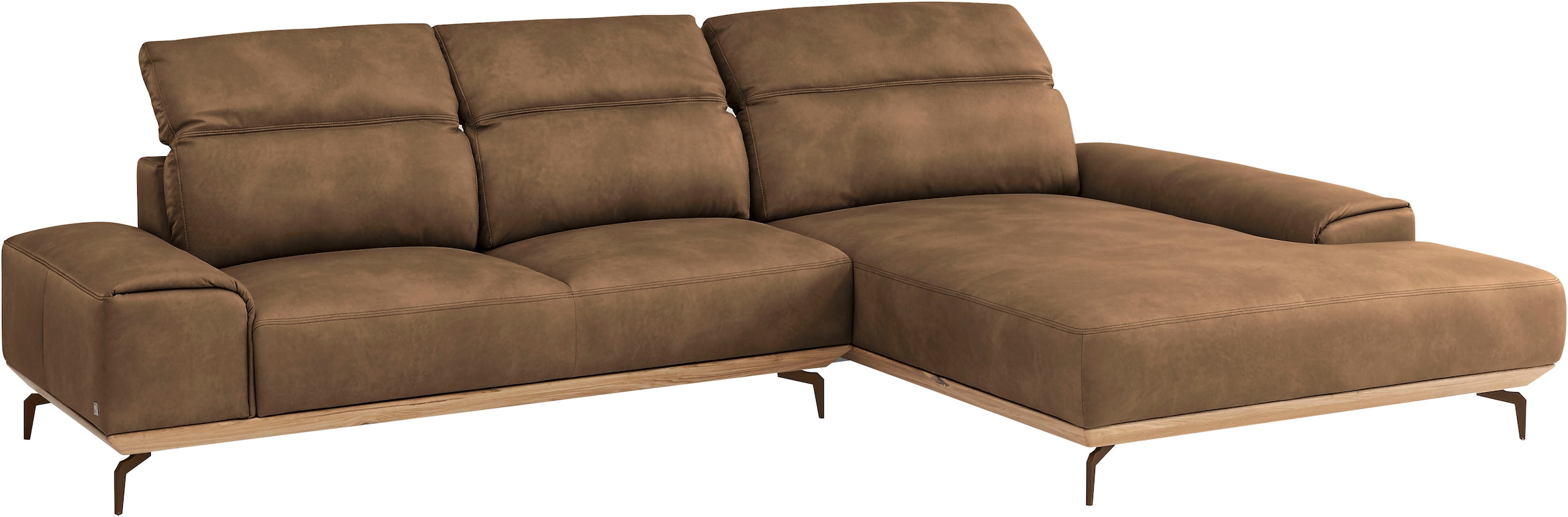 Musterring Wohnlandschaft »MR 2490«, Bronze-Fuß, Sitzhöhe 48cm, wahlweise mit Funktionen, Maße 342 x 207 cm