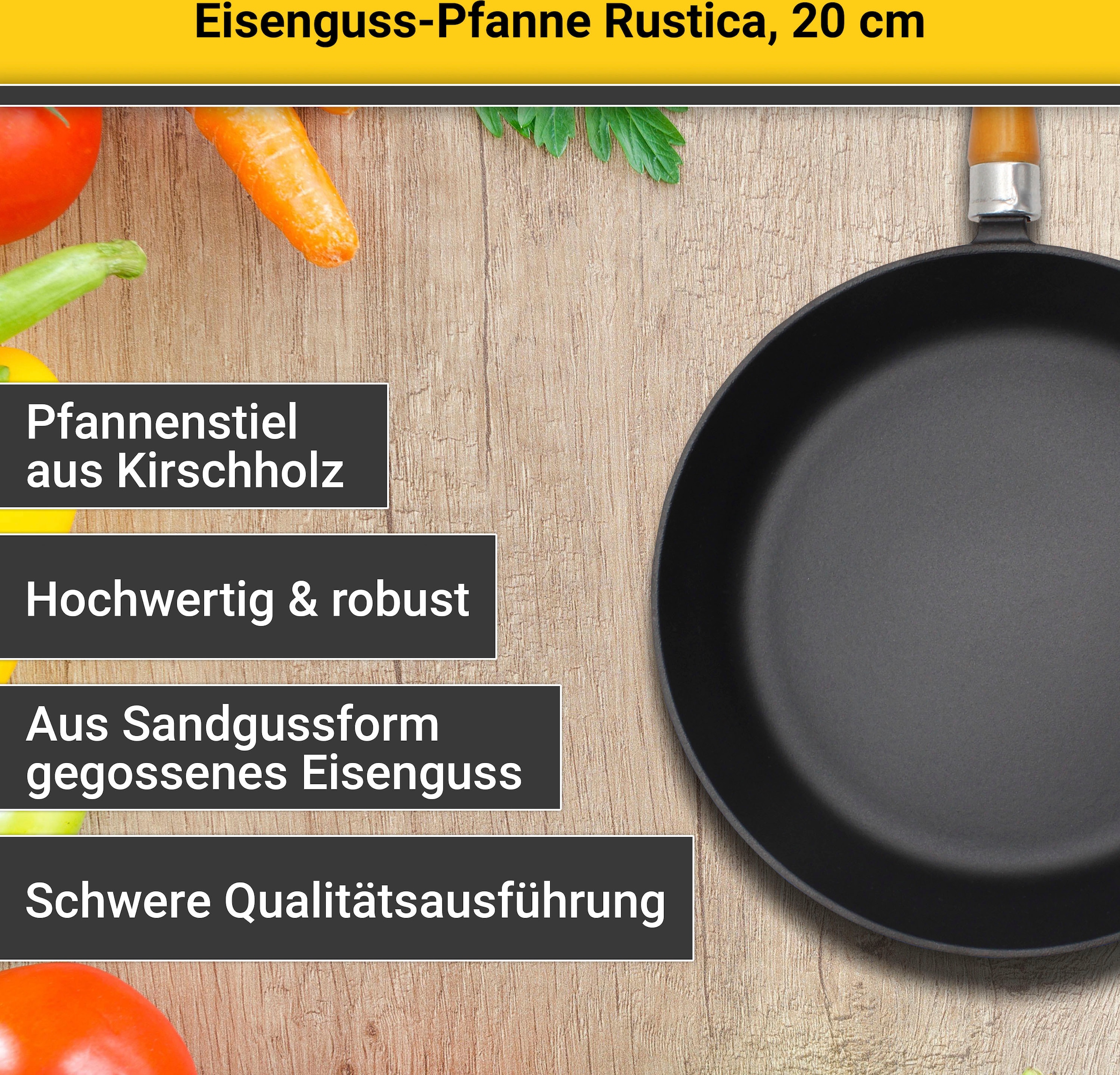 Bratpfanne bestellen tlg.), online »Rustica«, (1 Gusseisen, Krüger Induktion