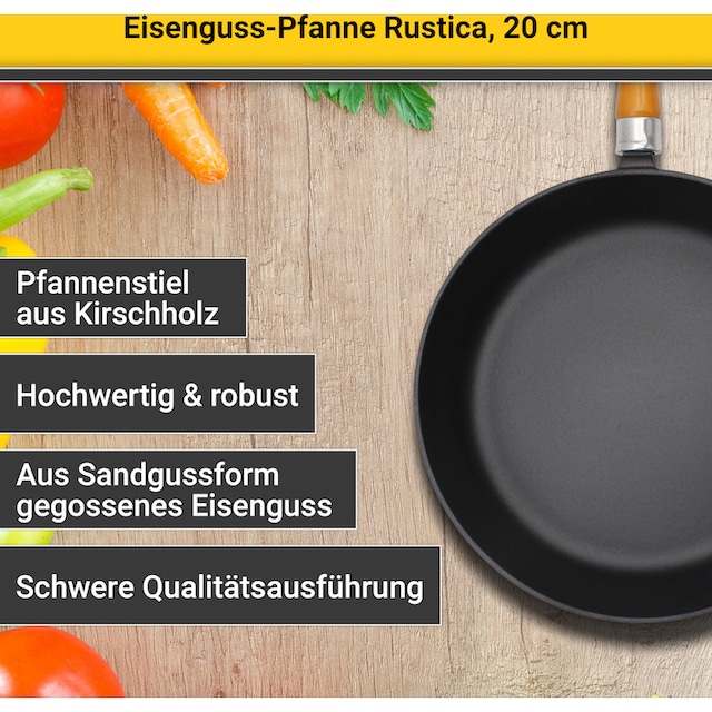 tlg.), Gusseisen, Krüger (1 bestellen »Rustica«, Bratpfanne online Induktion