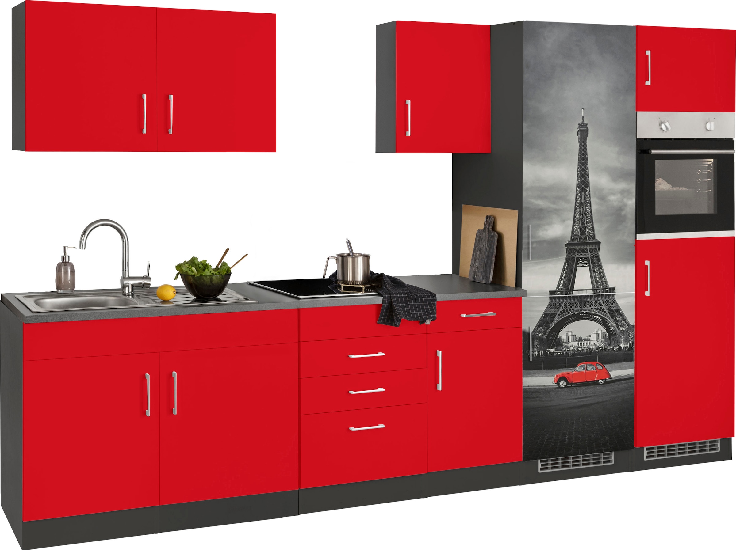 HELD MÖBEL Küchenzeile »Paris«, ohne E-Geräte, Breite 330 cm