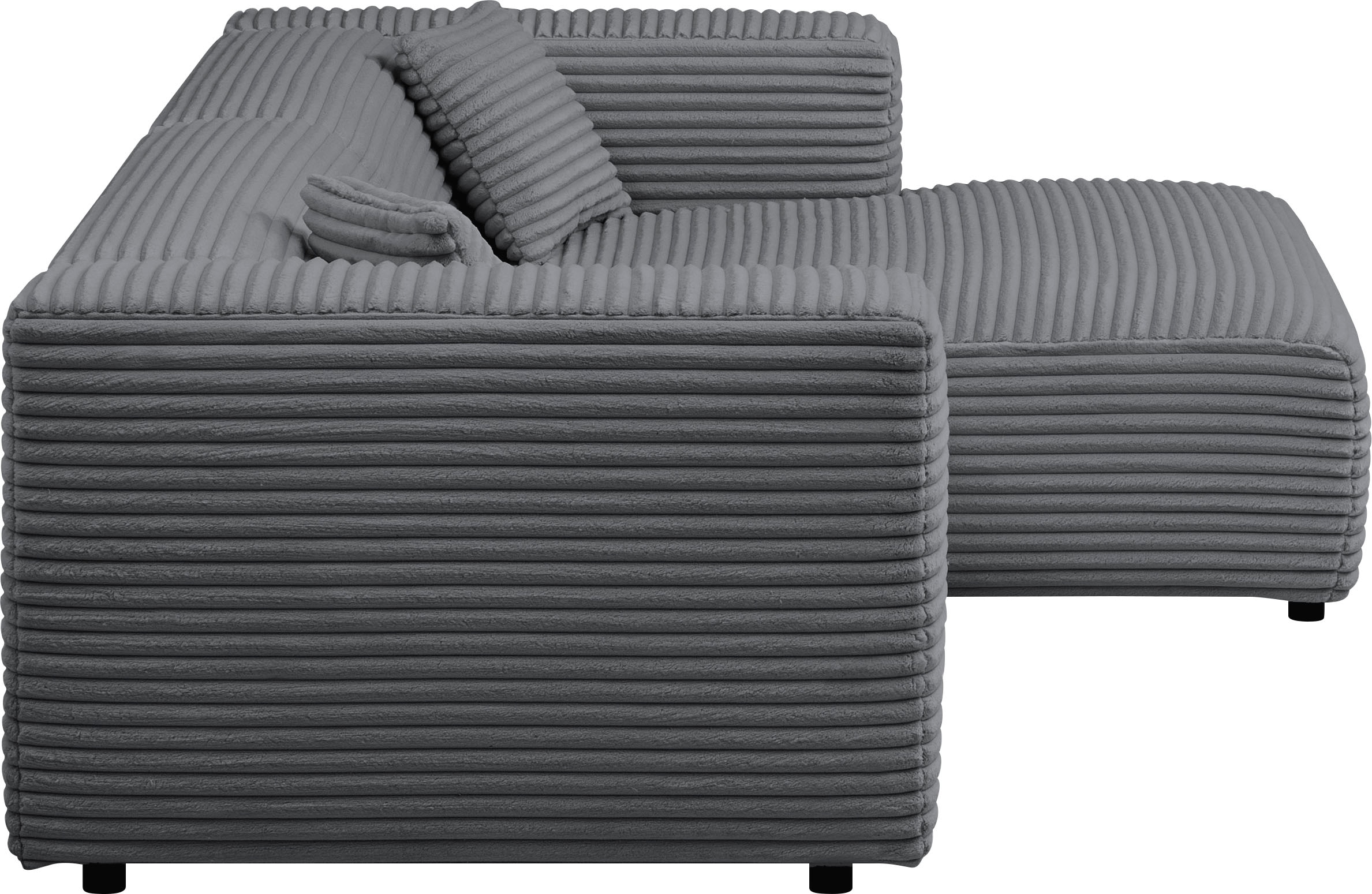 andas Polsterecke »BAKELS, Ecksofa-Set mit Hocker, L-Form mit Schlaffunktion«, Ecksofa-Set (incl. Hocker) im trendigen Megacord