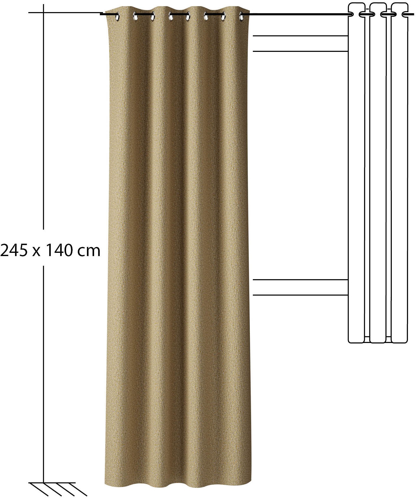 HOMING Vorhang »Katta« Ösen 1 Stk. tlg. Vorhang Katta