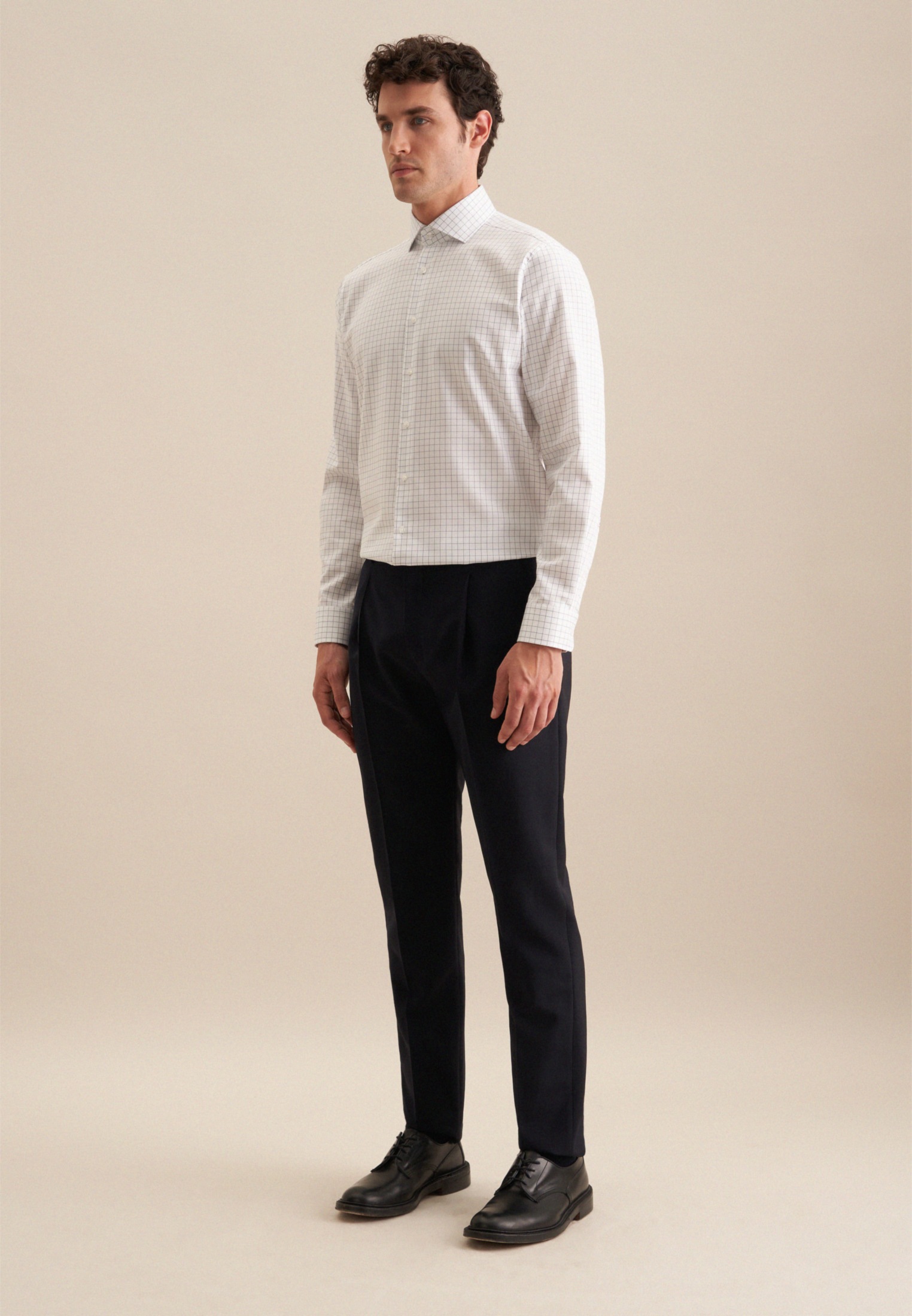 seidensticker Businesshemd »Regular« Regular 1/1 Kentkragen Karo