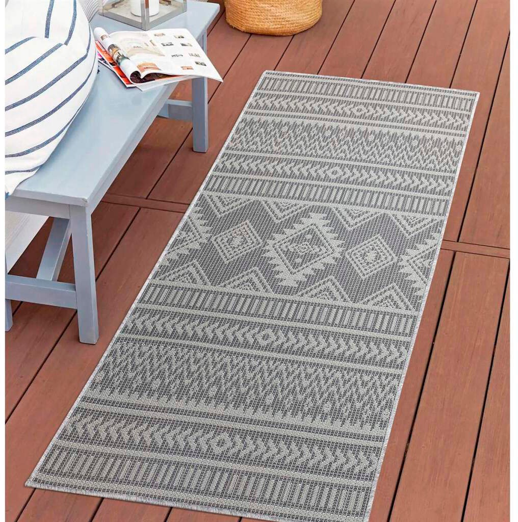 Carpet City Teppich »PALM3522«, rechteckig, 5 mm Höhe, Wetterfest & UV-best günstig online kaufen